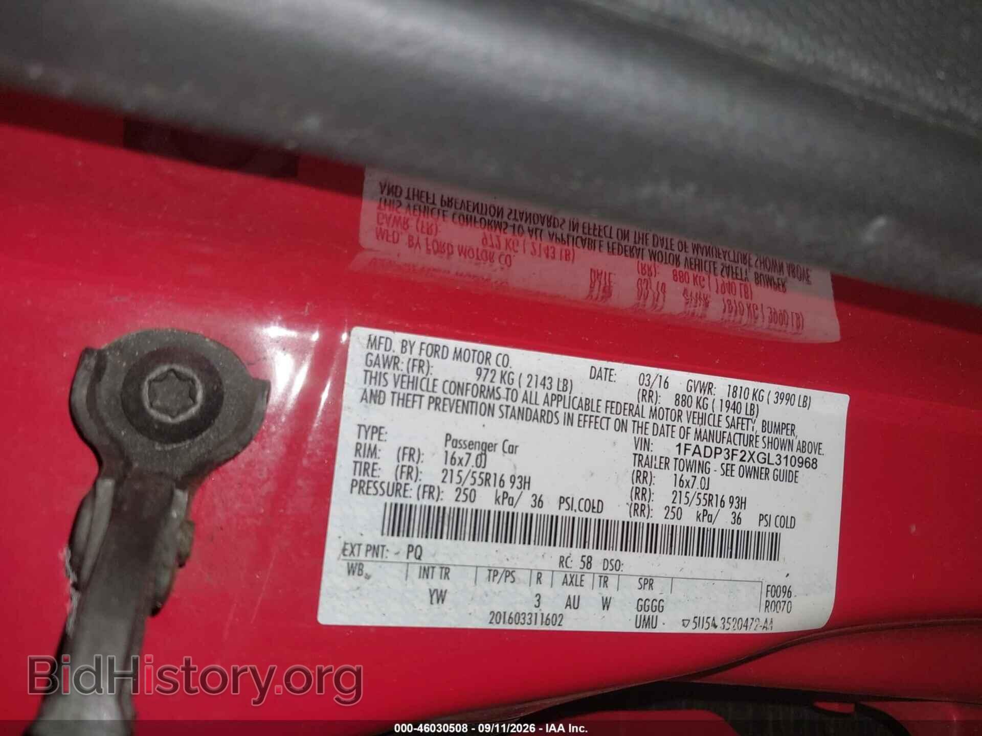 2016 FORD FOCUS - VIN: 1FADP3F2XGL310968 - Photo 9