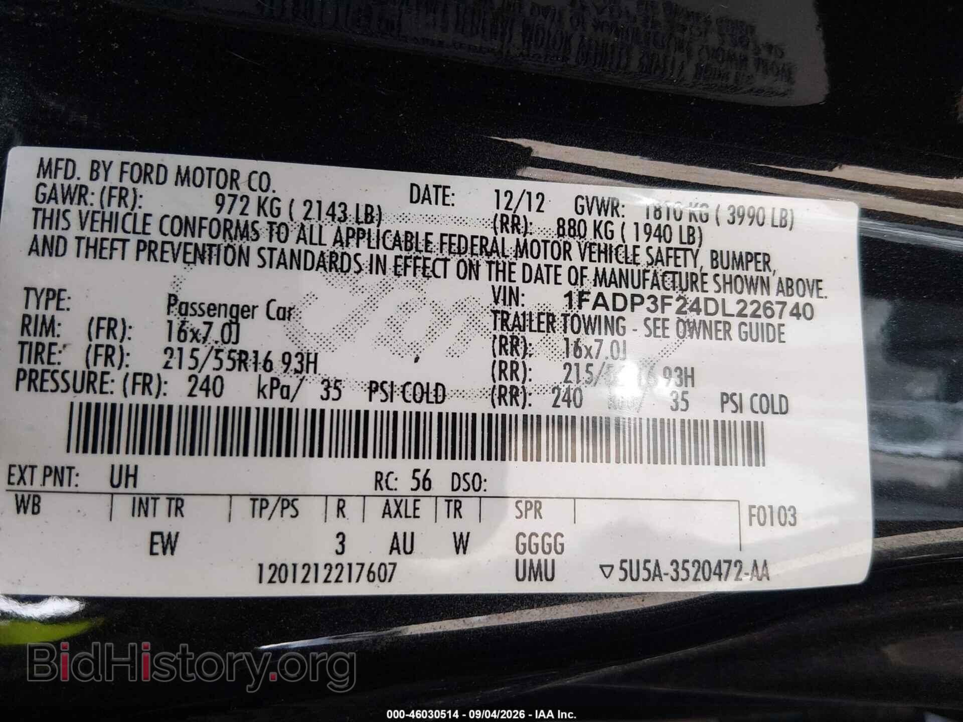 2013 FORD FOCUS - VIN: 1FADP3F24DL226740 - Photo 9
