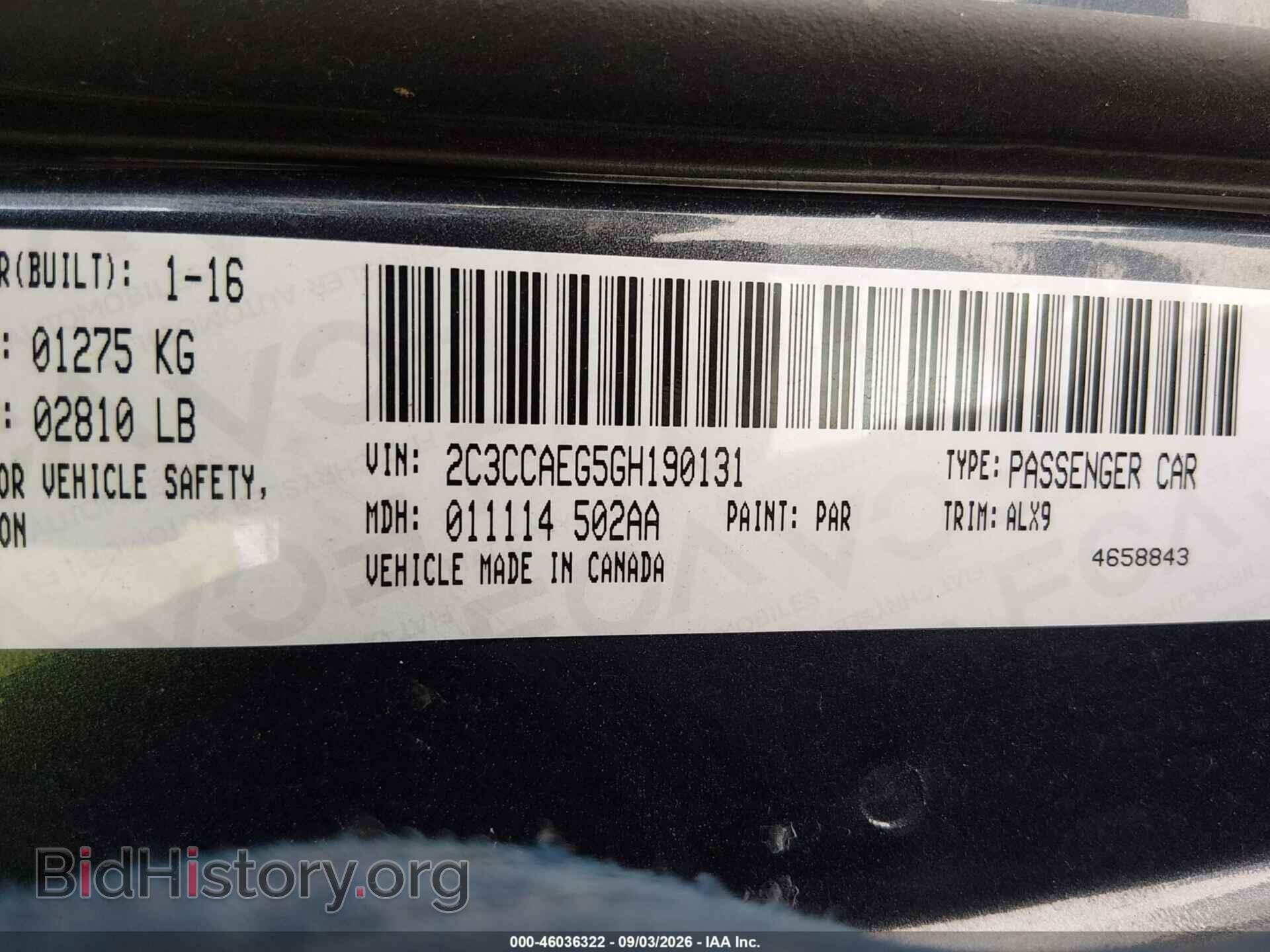 2016 CHRYSLER 300C - VIN: 2C3CCAEG5GH190131 - Photo 9