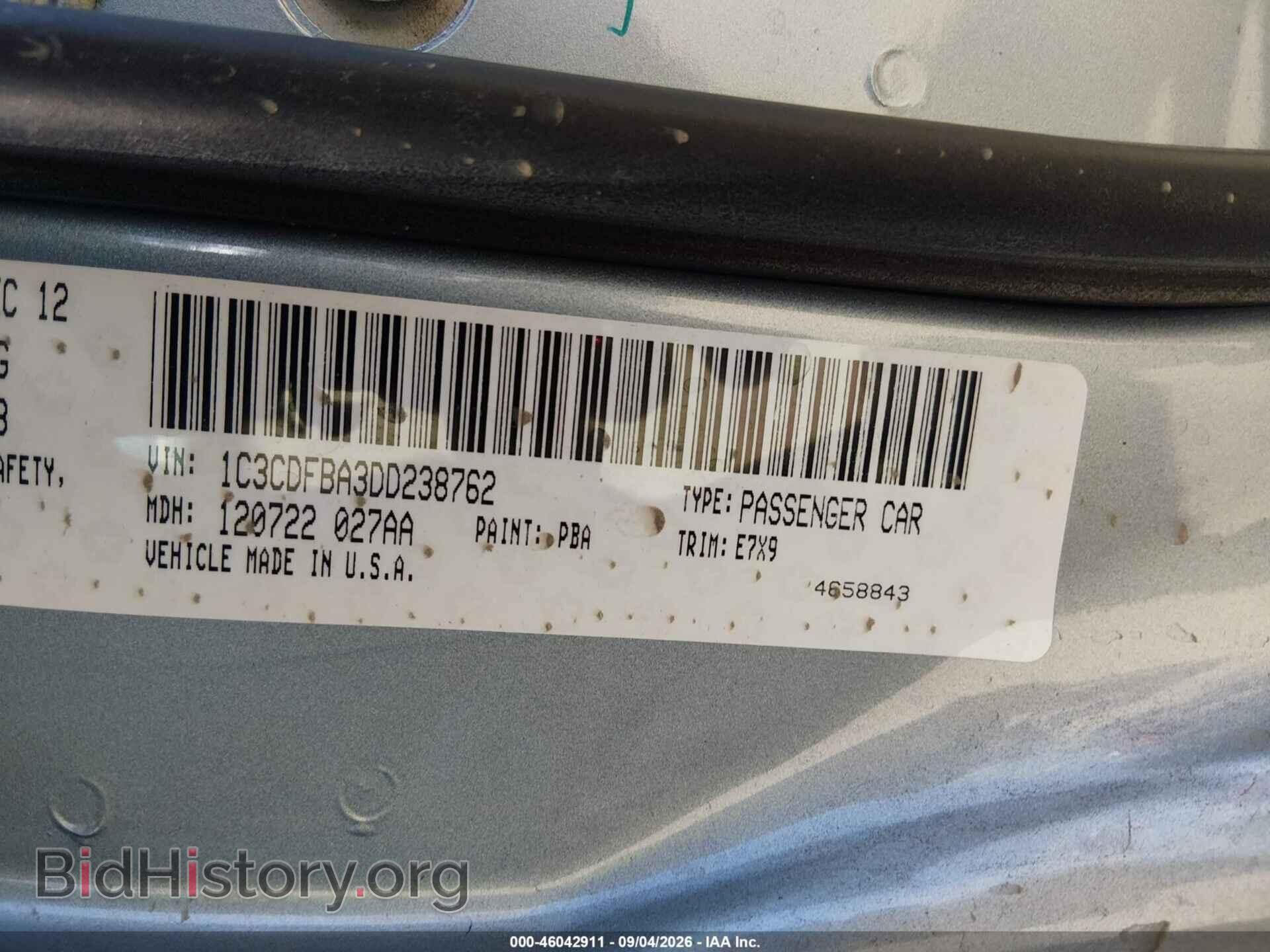 2013 DODGE DART - VIN: 1C3CDFBA3DD238762 - Photo 9