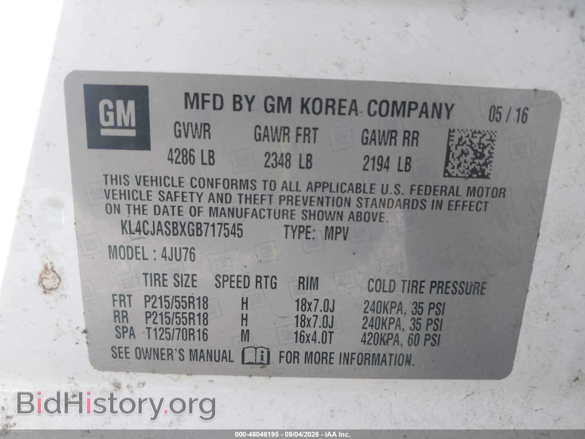 2016 BUICK ENCORE - VIN: KL4CJASBXGB717545 - Photo 9