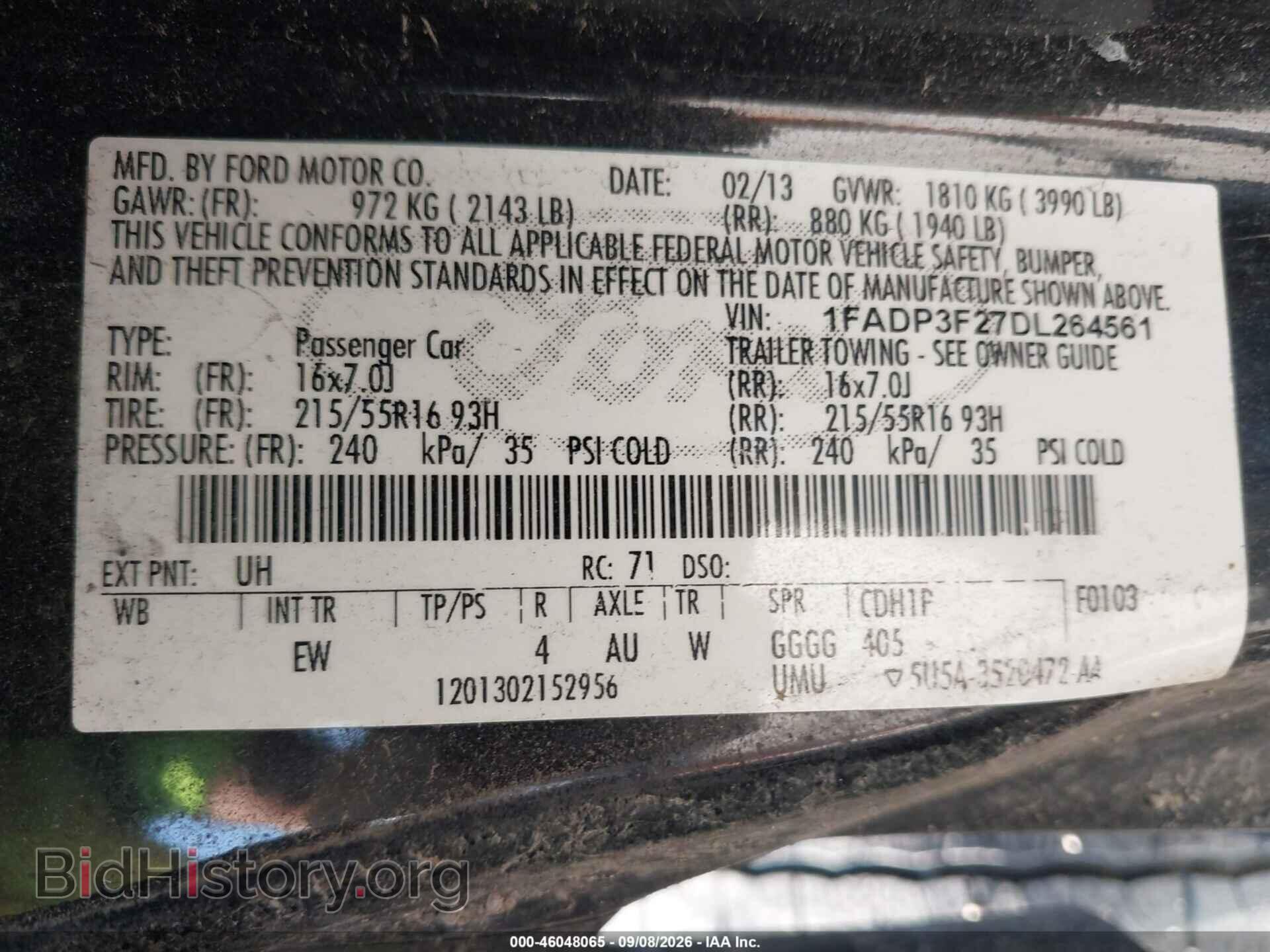 2013 FORD FOCUS - VIN: 1FADP3F27DL264561 - Photo 9