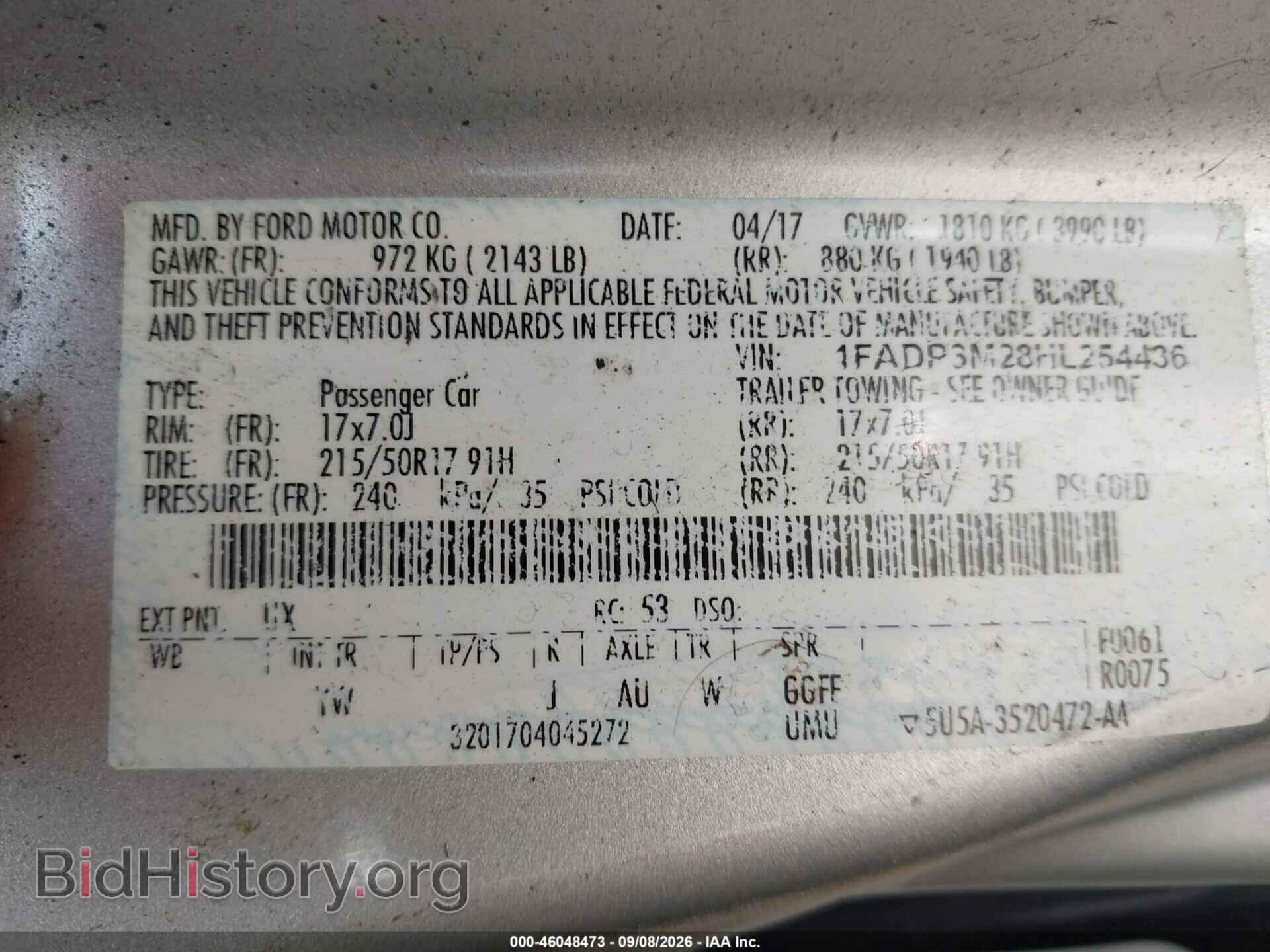 2017 FORD FOCUS - VIN: 1FADP3M28HL254436 - Photo 9