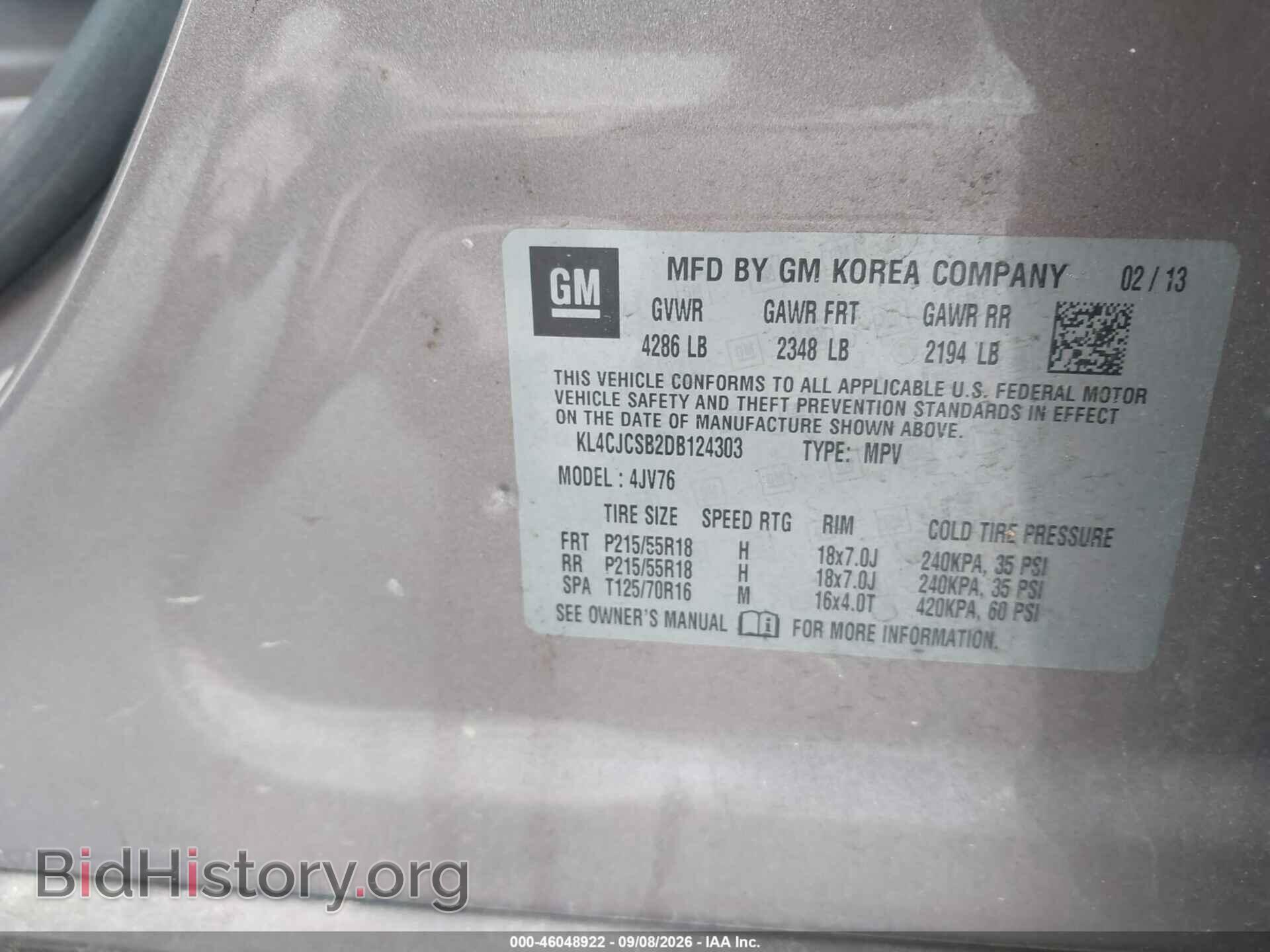 2013 BUICK ENCORE - VIN: KL4CJCSB2DB124303 - Photo 9