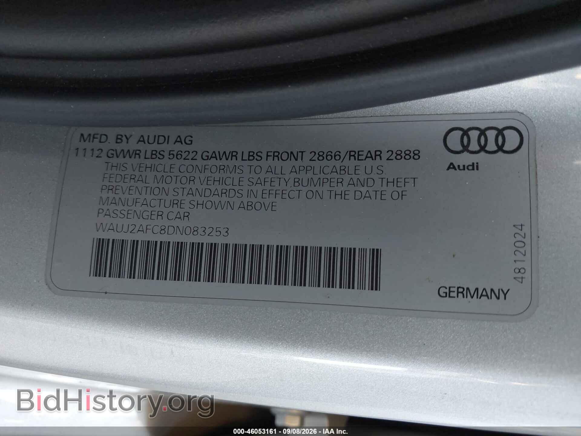 2013 AUDI S6 - VIN: WAUJ2AFC8DN083253 - Фото 9