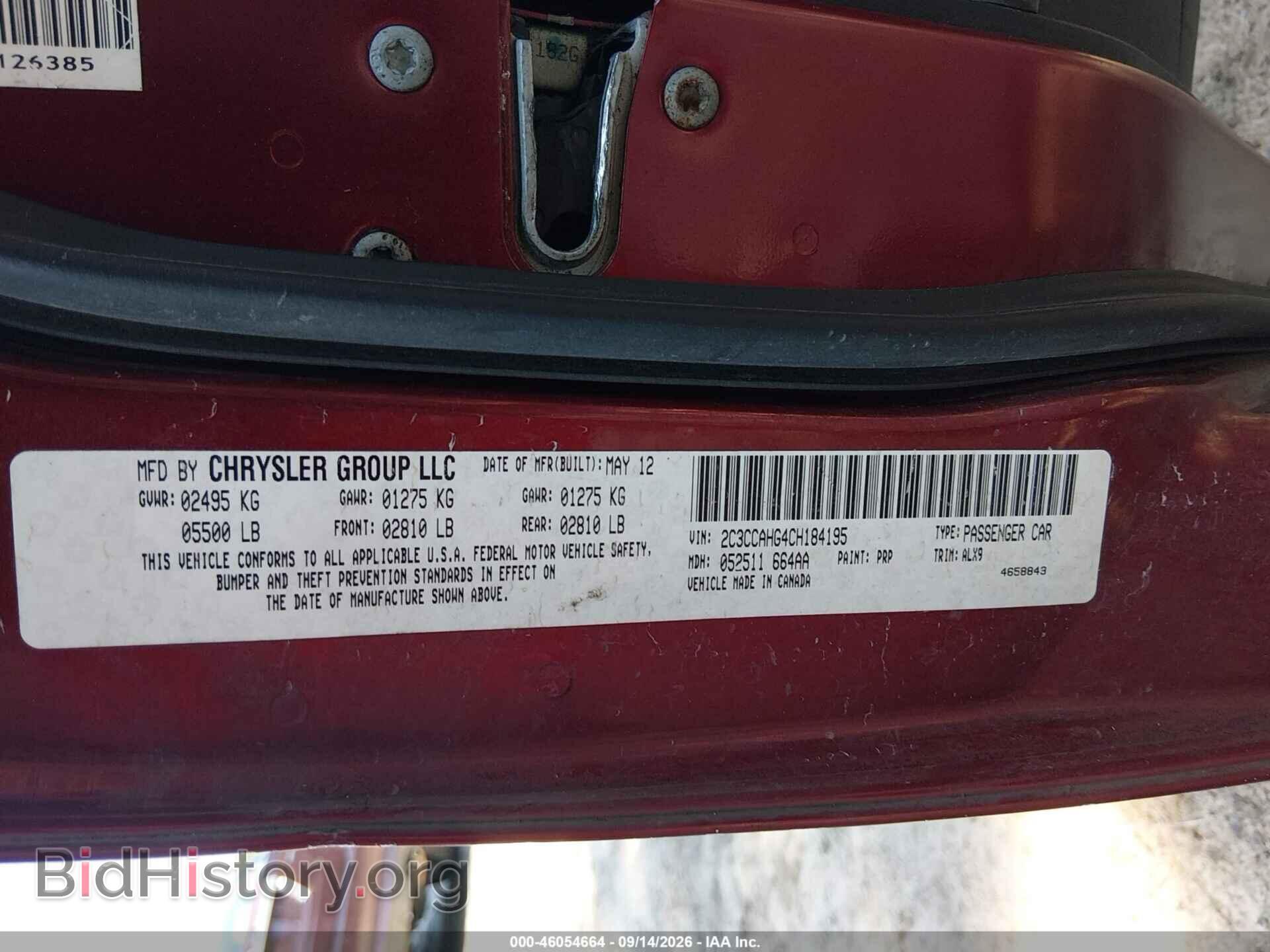 2012 CHRYSLER 300 - VIN: 2C3CCAHG4CH184195 - Photo 9