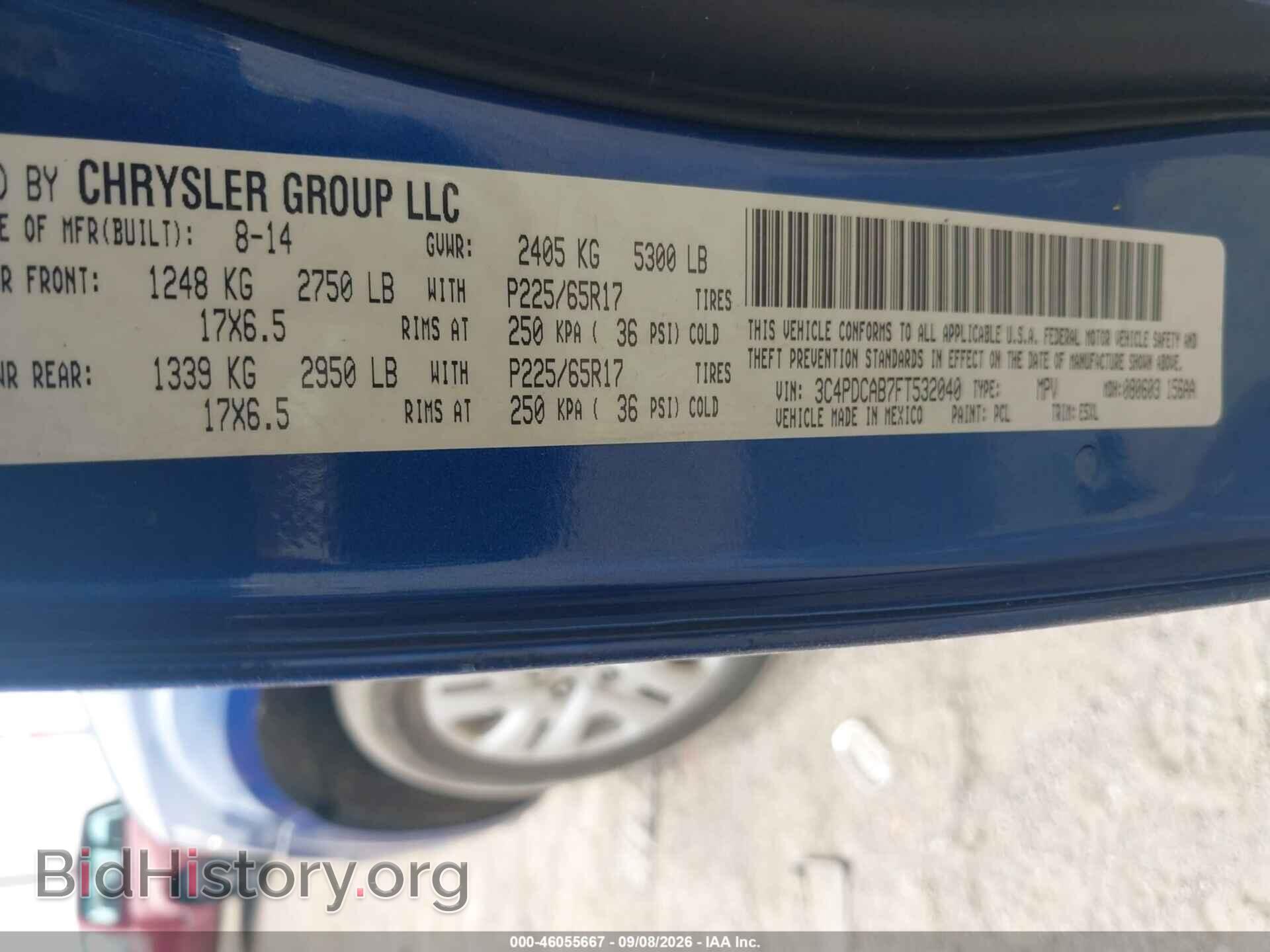 2015 DODGE JOURNEY - VIN: 3C4PDCAB7FT532040 - Photo 9