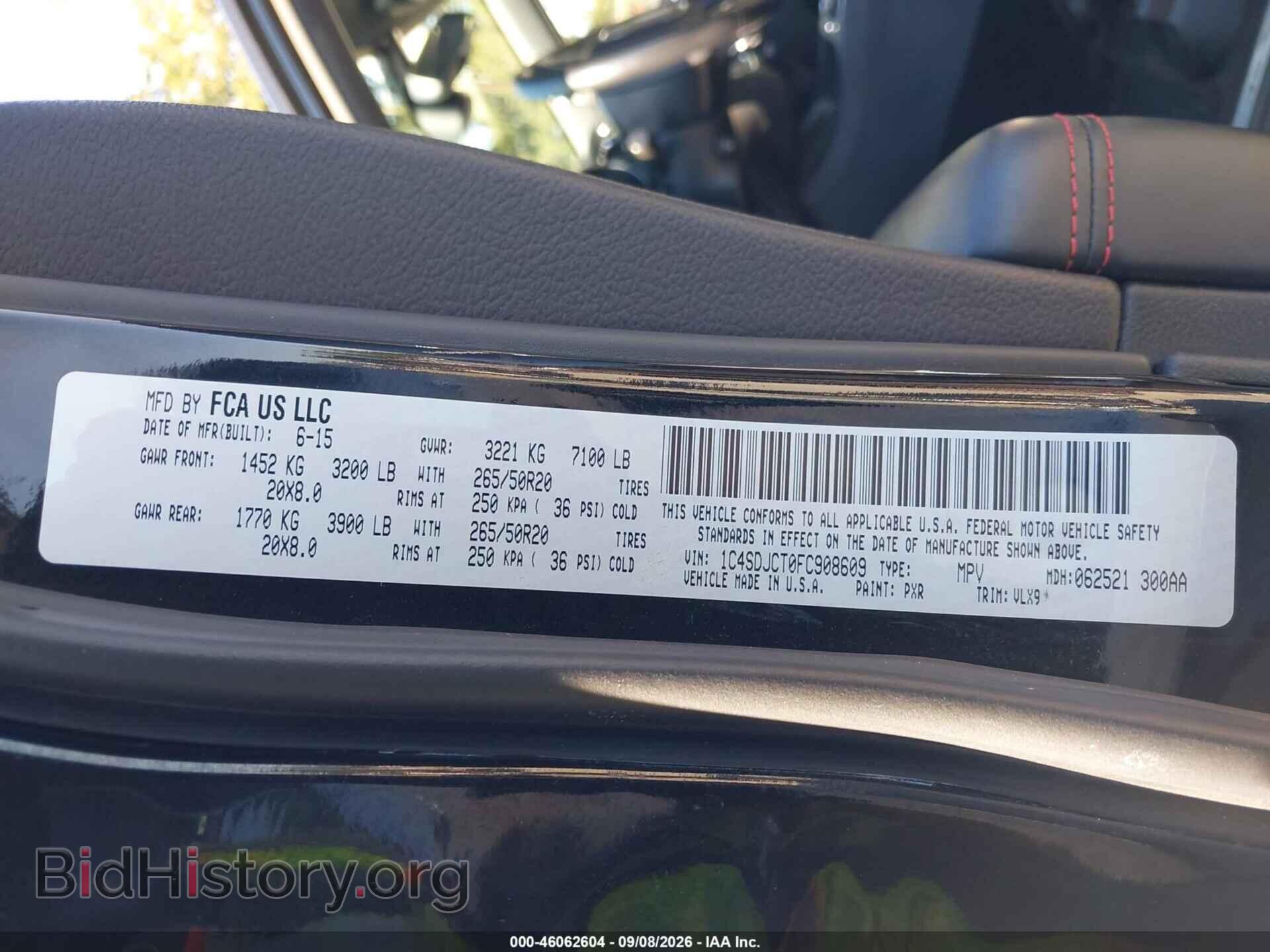 2015 DODGE DURANGO - VIN: 1C4SDJCT0FC908609 - Фото 9