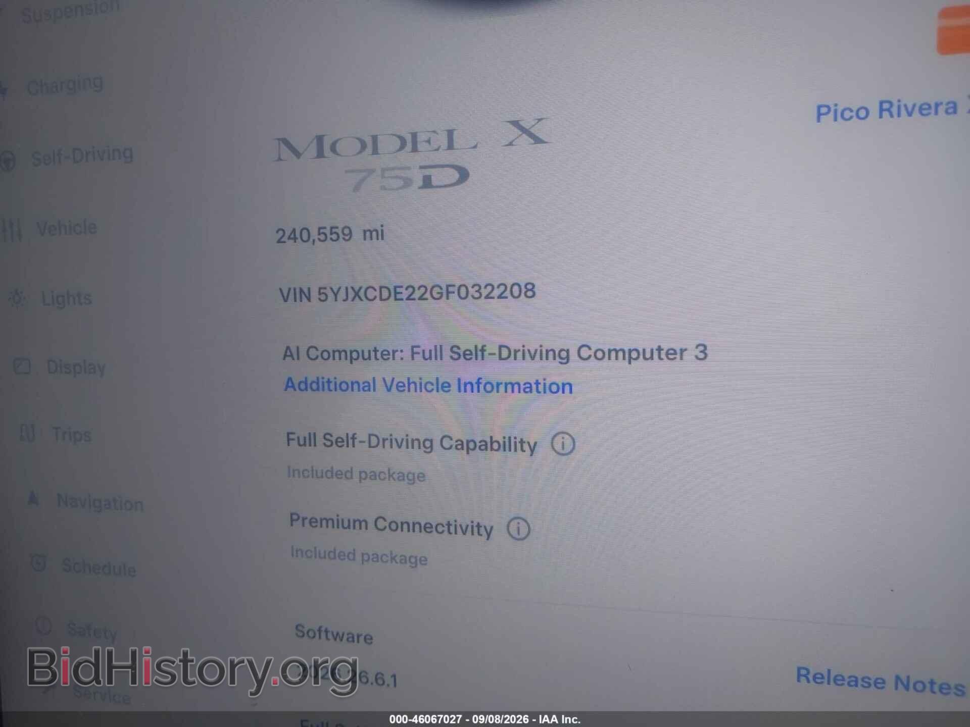 2016 TESLA MODEL X - VIN: 5YJXCDE22GF032208 - Photo 7