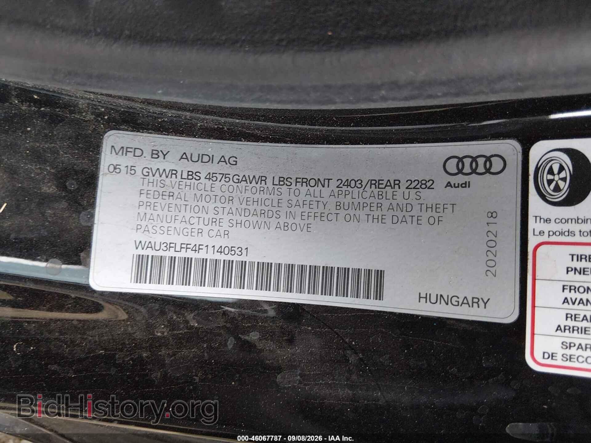 2015 AUDI A3 - VIN: WAU3FLFF4F1140531 - Photo 9