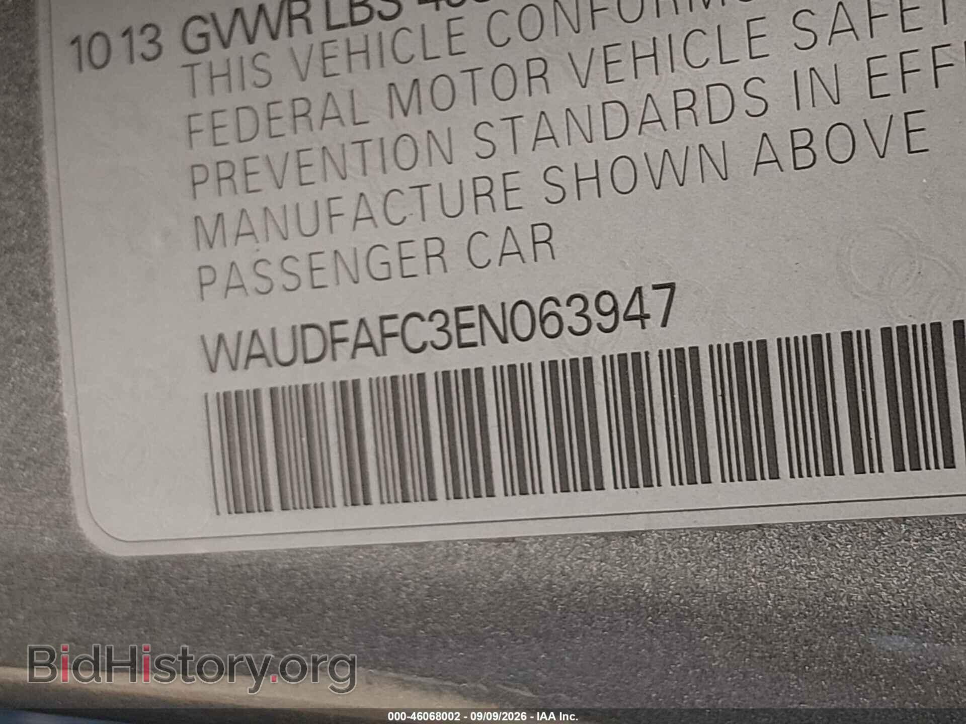 2014 AUDI A6 - VIN: WAUDFAFC3EN063947 - Photo 9