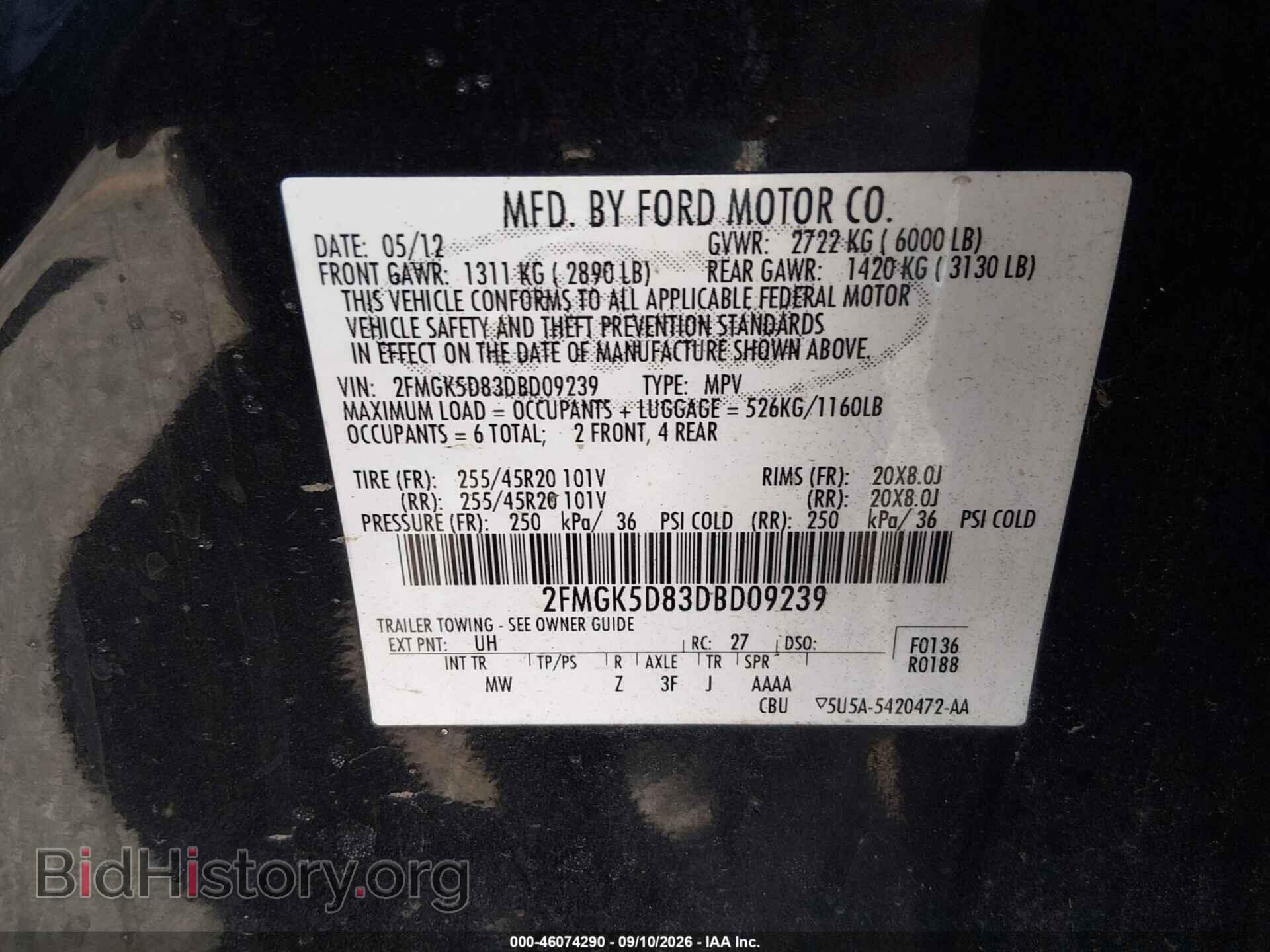 2013 FORD FLEX - VIN: 2FMGK5D83DBD09239 - Photo 9