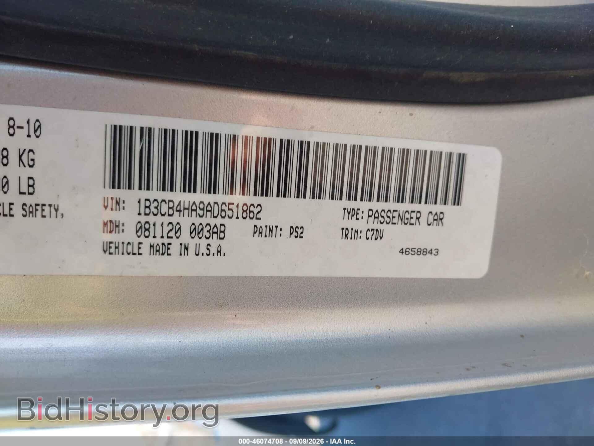 2010 DODGE CALIBER - VIN: 1B3CB4HA9AD651862 - Photo 9