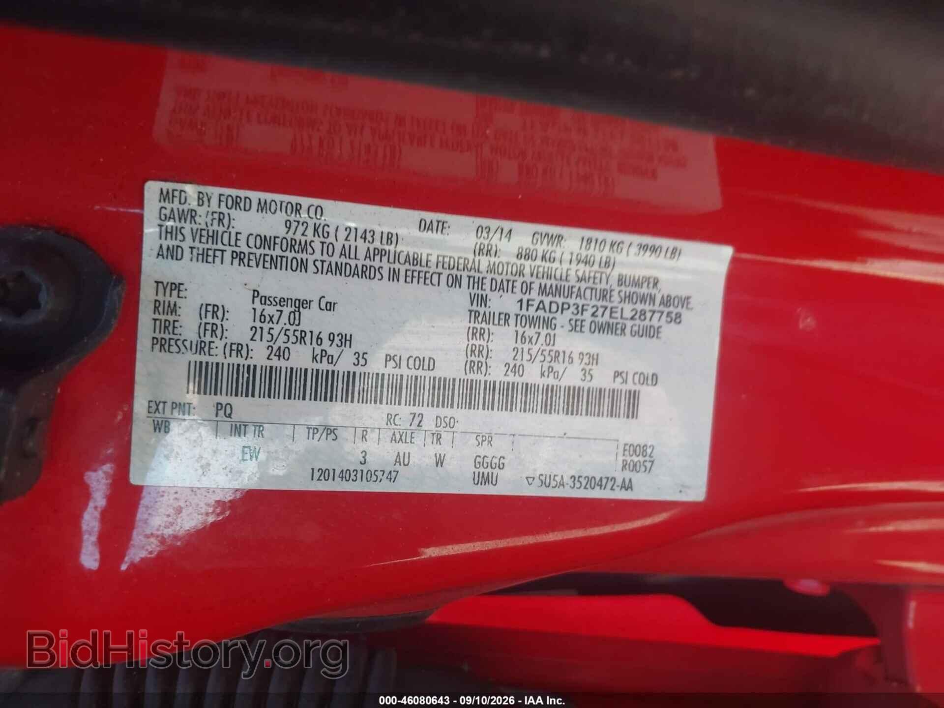 2014 FORD FOCUS - VIN: 1FADP3F27EL287758 - Photo 9