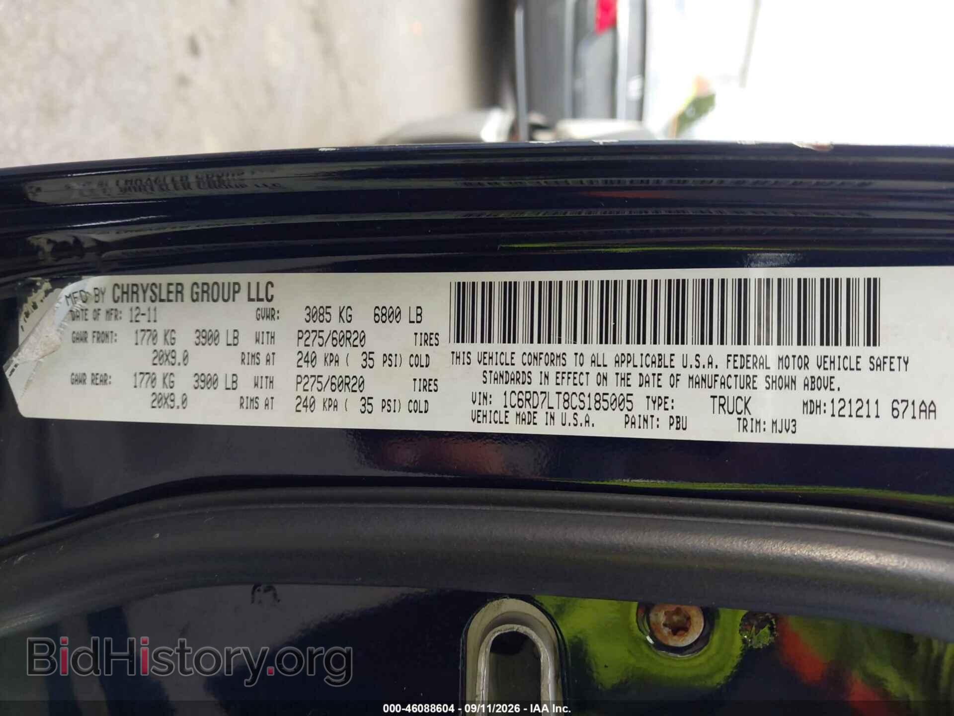 2012 RAM 1500 - VIN: 1C6RD7LT8CS185005 - Photo 9
