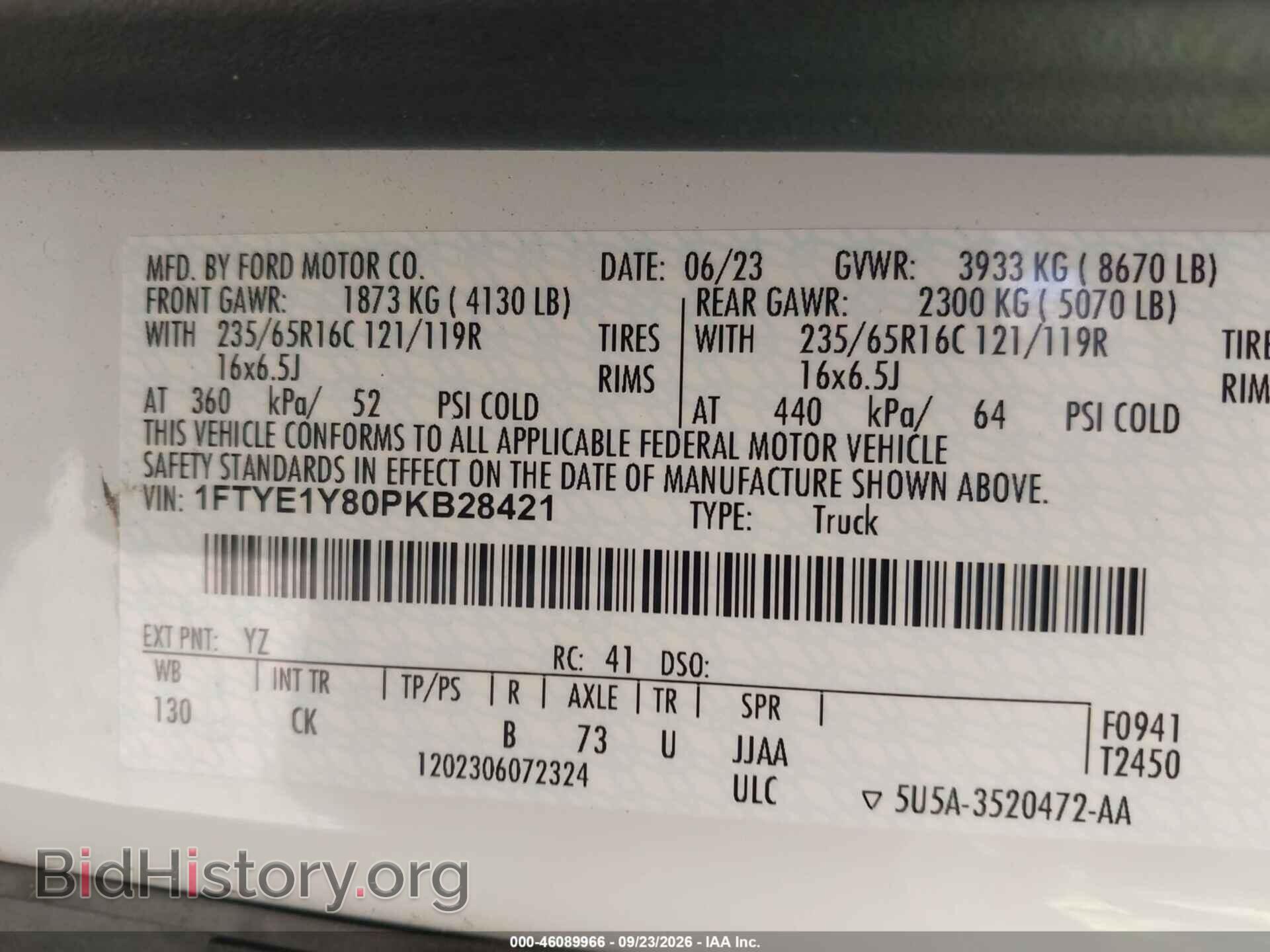 2023 FORD TRANSIT-150 - VIN: 1FTYE1Y80PKB28421 - Photo 9