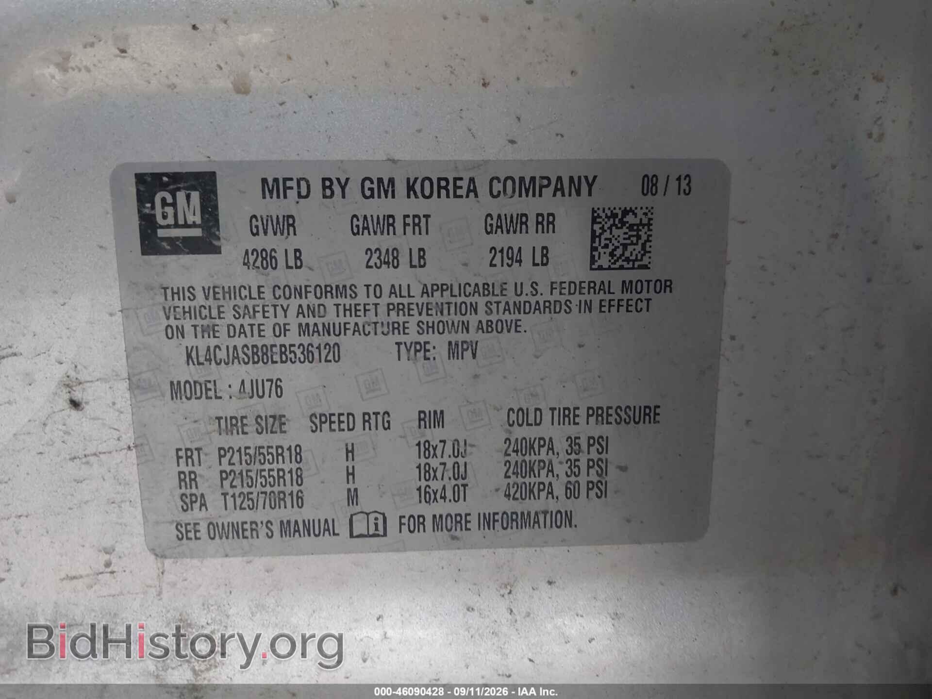2014 BUICK ENCORE - VIN: KL4CJASB8EB536120 - Photo 9