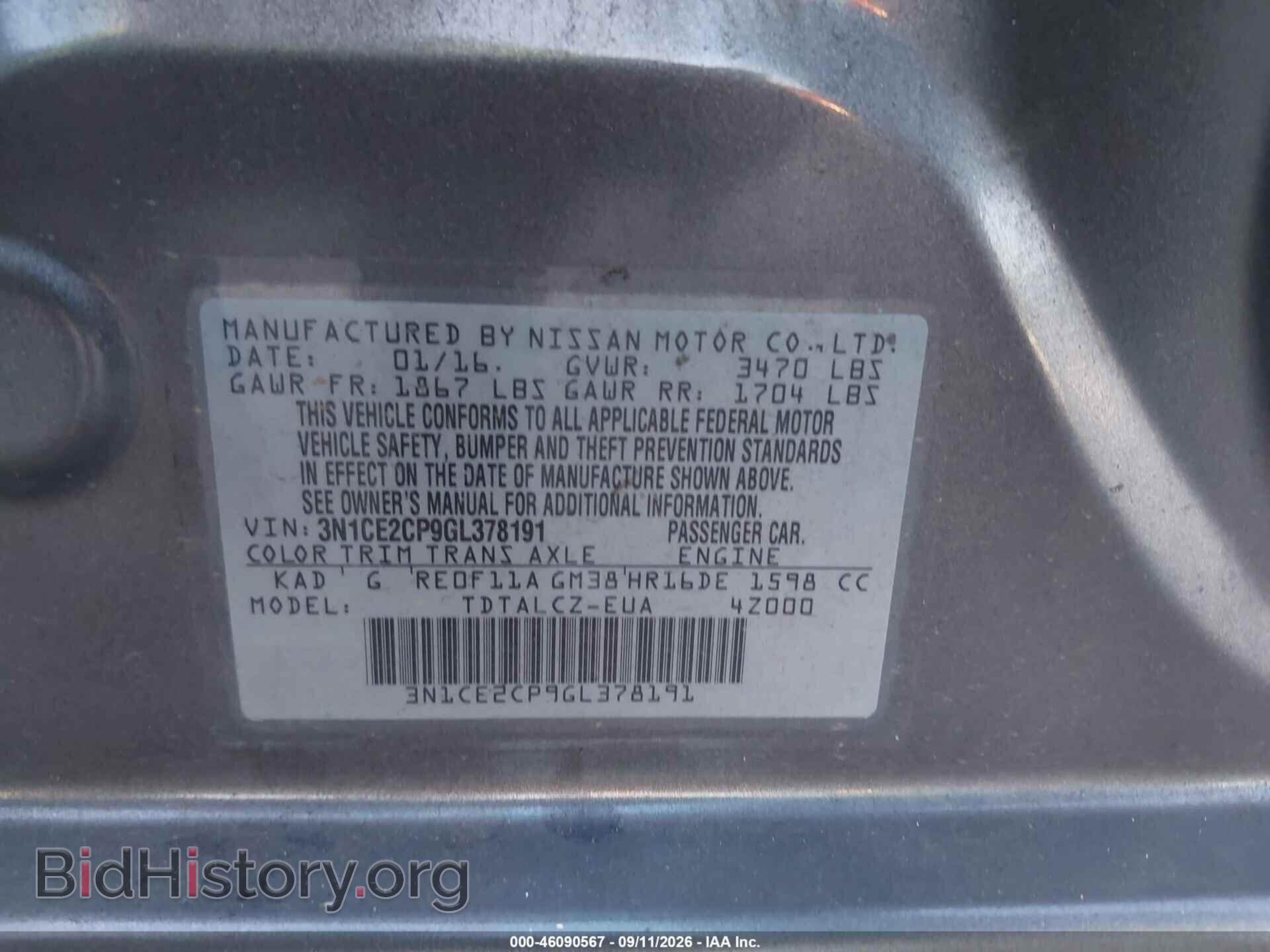 2016 NISSAN VERSA NOTE - VIN: 3N1CE2CP9GL378191 - Photo 9