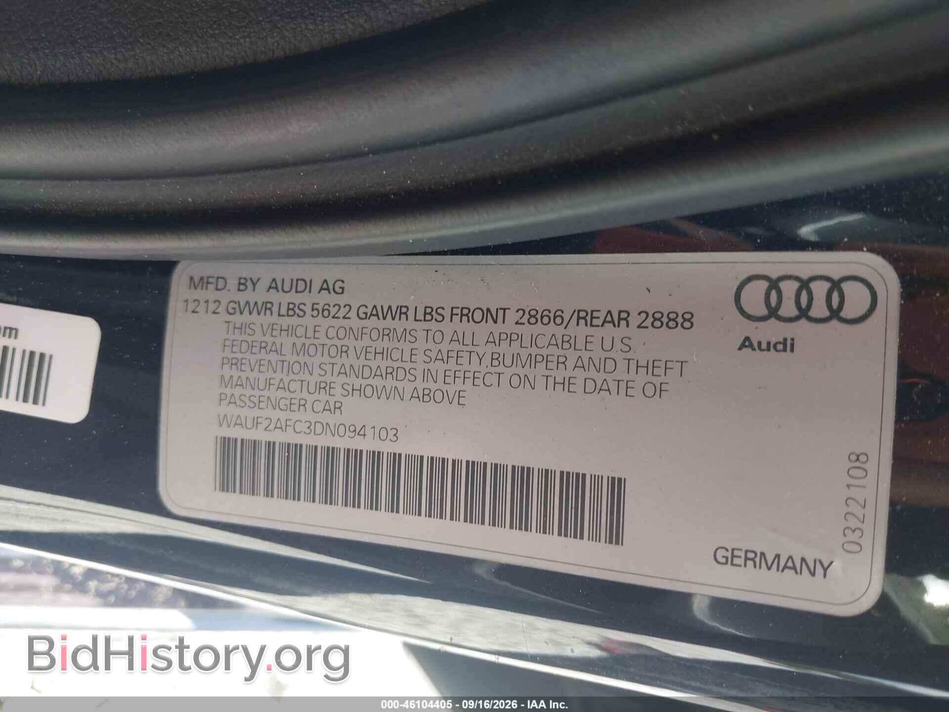 2013 AUDI S6 - VIN: WAUF2AFC3DN094103 - Photo 9