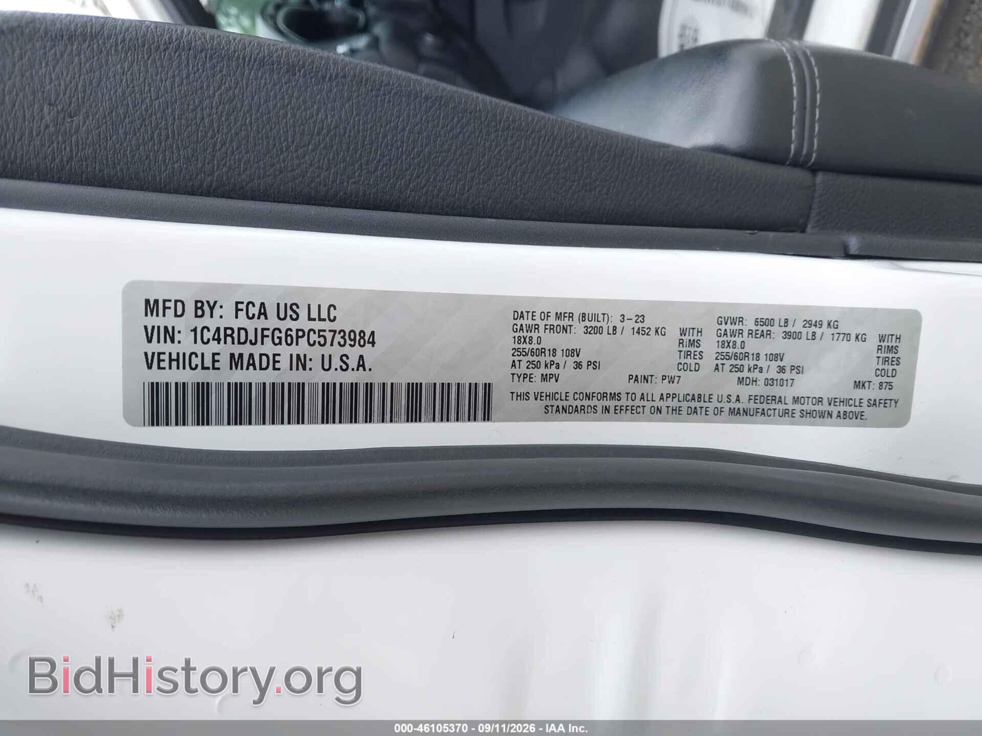 2023 DODGE DURANGO - VIN: 1C4RDJFG6PC573984 - Photo 9
