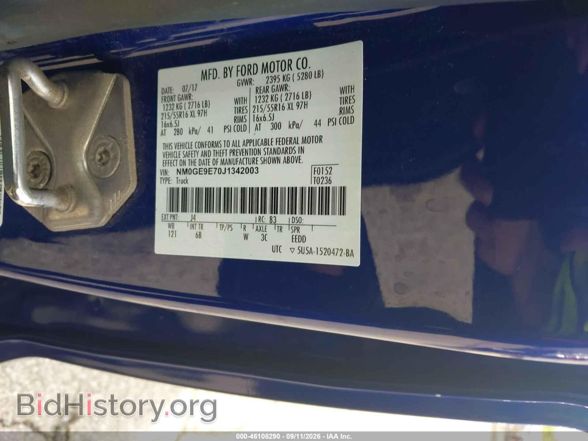 2018 FORD TRANSIT CONNECT - VIN: NM0GE9E70J1342003 - Photo 9