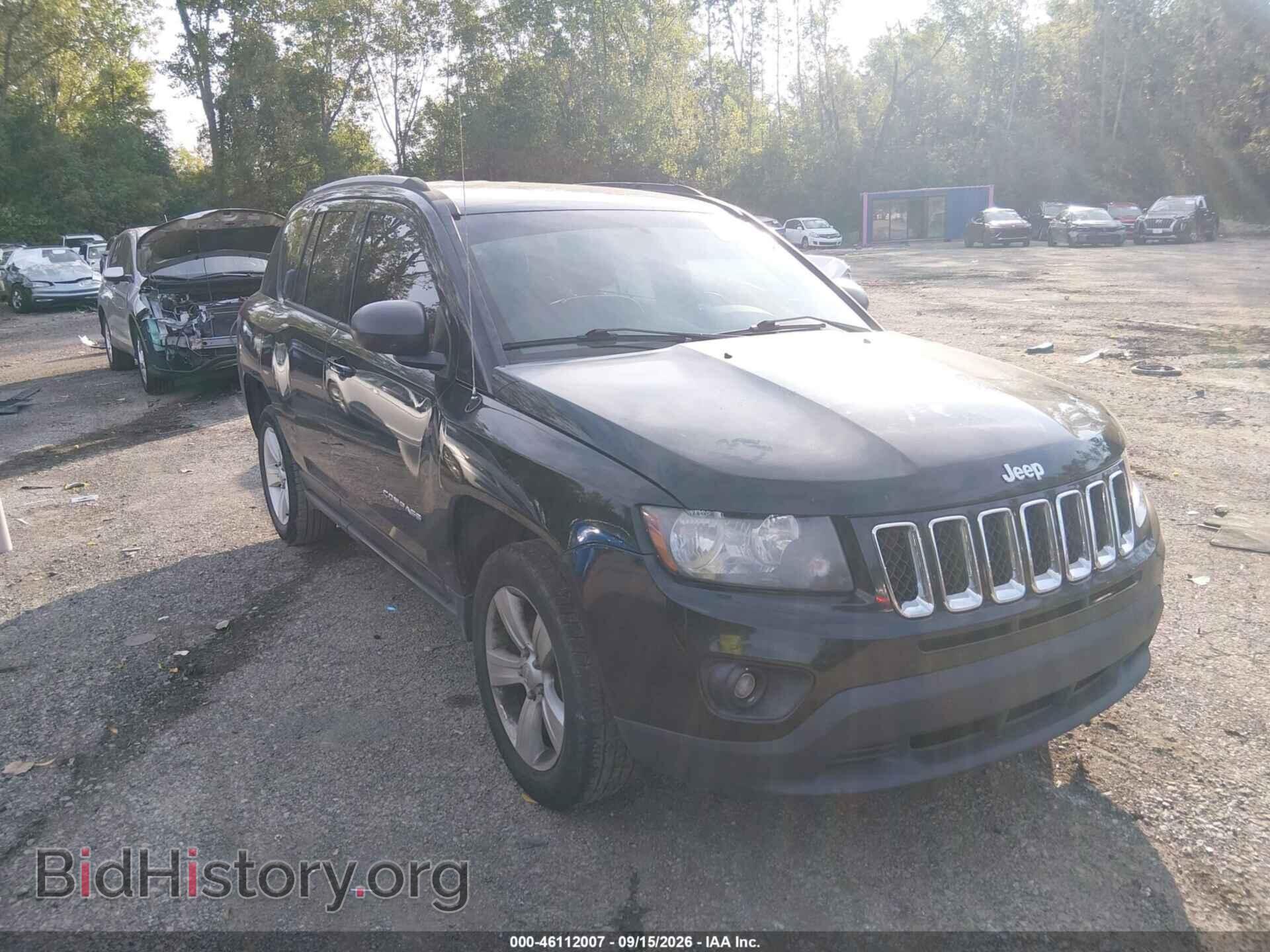 2016 Jeep COMPASS Sport (VIN 1C4NJCBA2GD710062) — photo 1 of 17, IAAI, damage: left front