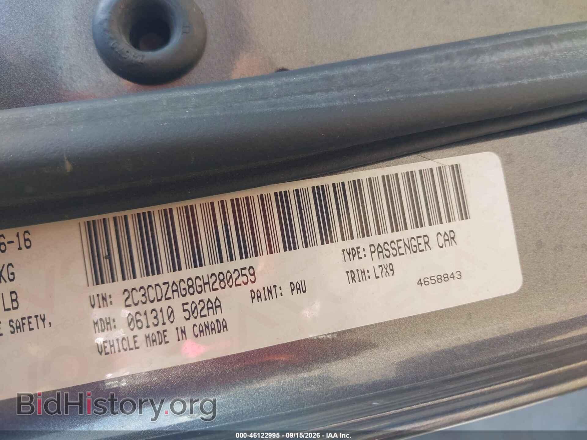 2016 DODGE CHALLENGER - VIN: 2C3CDZAG8GH280259 - Фото 9