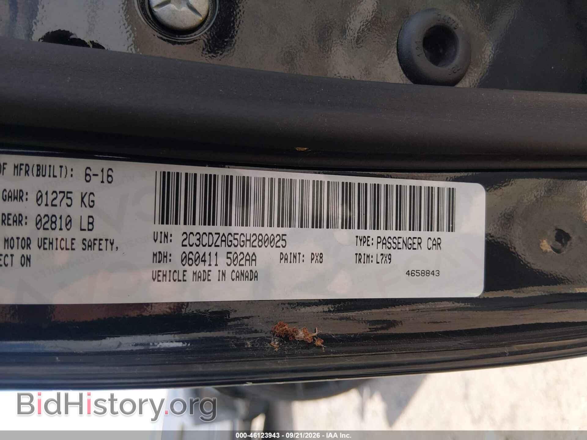 2016 DODGE CHALLENGER - VIN: 2C3CDZAG5GH280025 - Фото 9