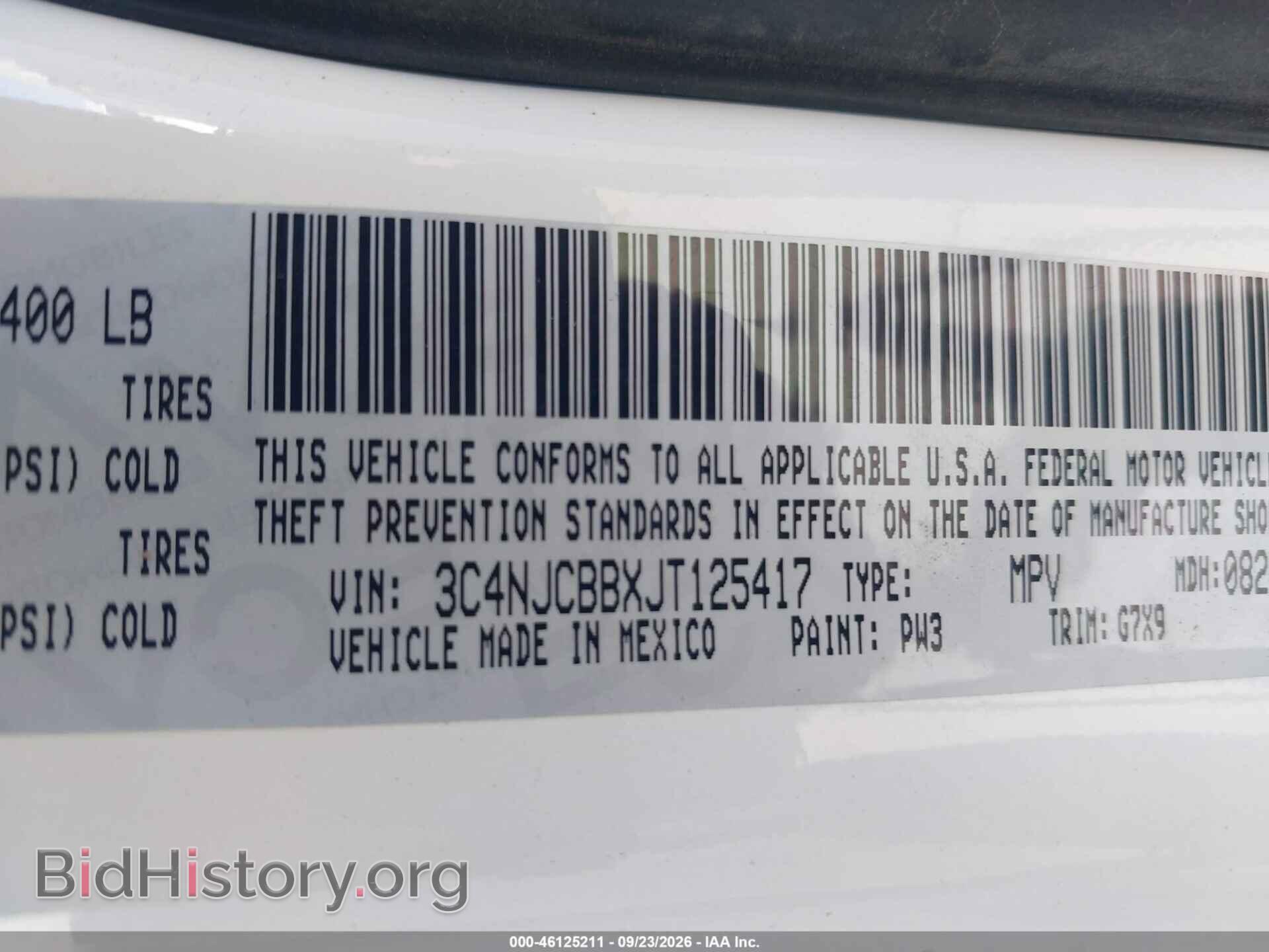 2018 JEEP COMPASS - VIN: 3C4NJCBBXJT125417 - Photo 9