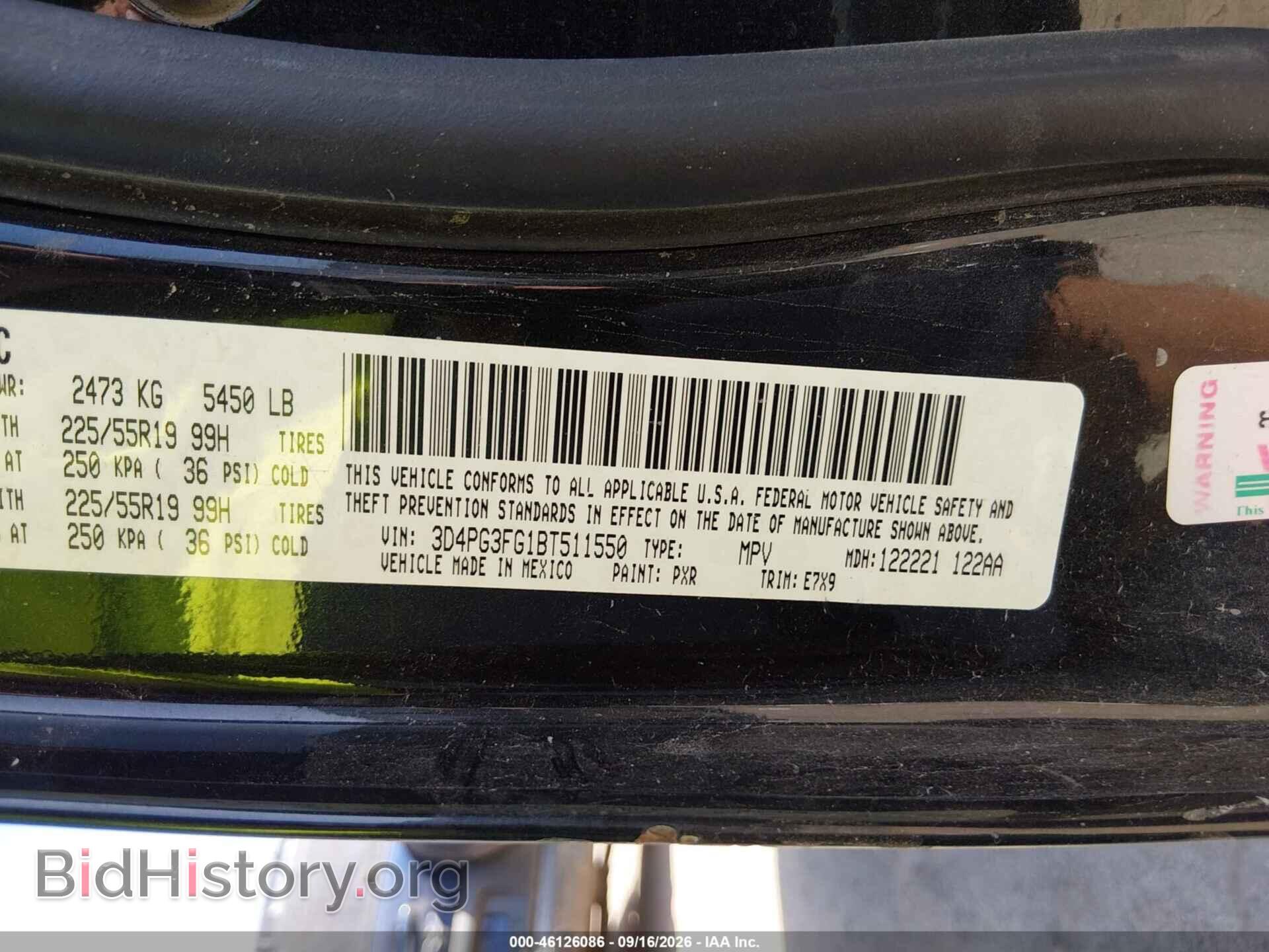 2011 DODGE JOURNEY - VIN: 3D4PG3FG1BT511550 - Photo 9