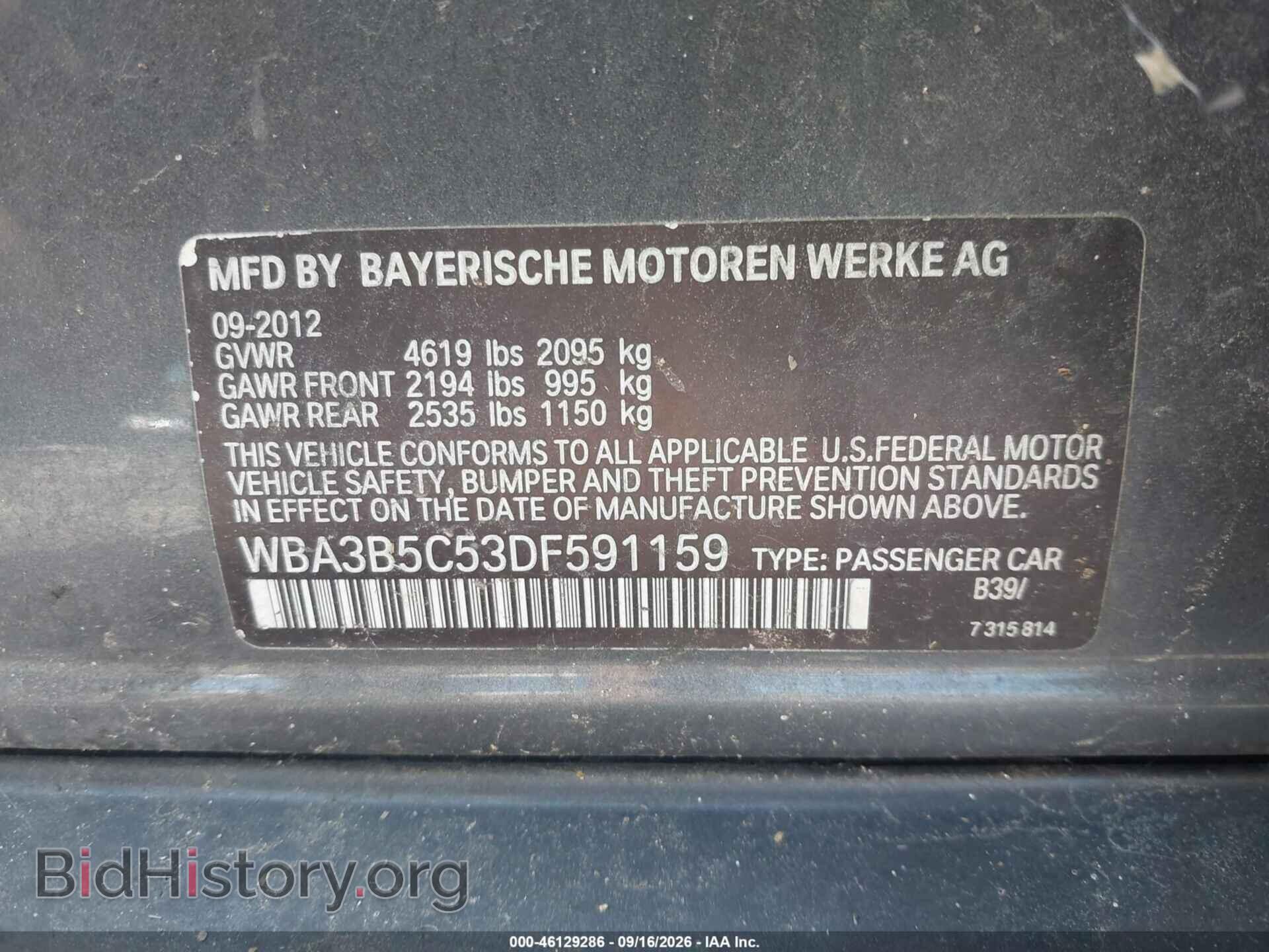 2013 BMW 328I - VIN: WBA3B5C53DF591159 - Фото 9
