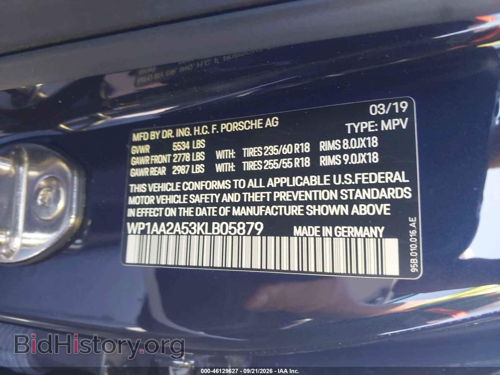 2019 PORSCHE MACAN - VIN: WP1AA2A53KLB05879 - Photo 9