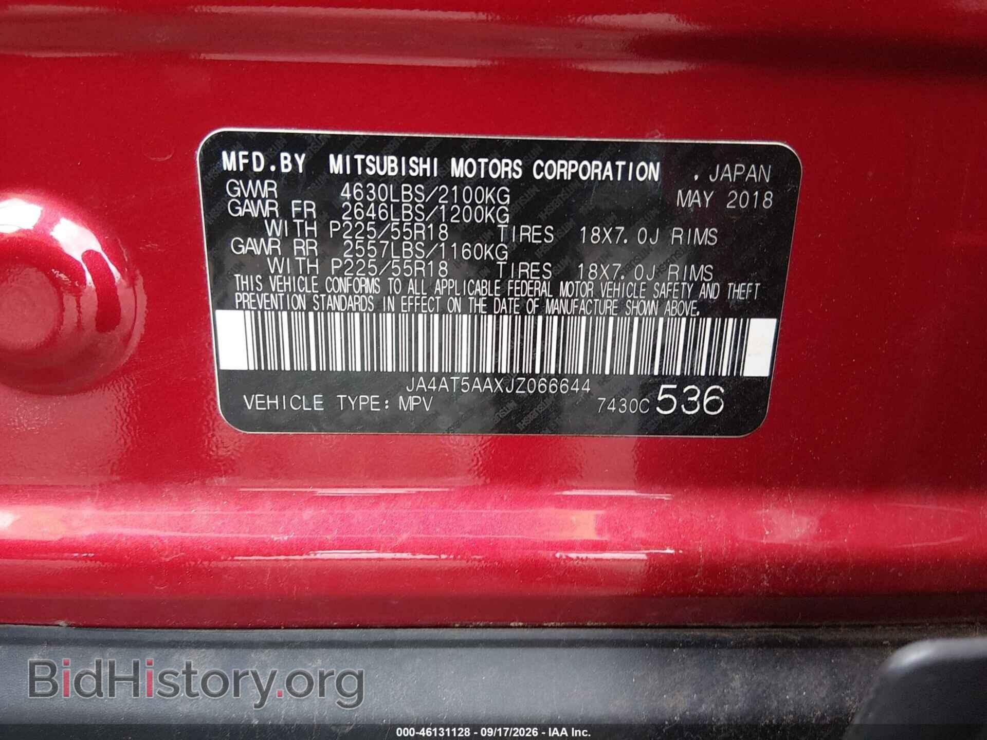 2018 MITSUBISHI ECLIPSE CROSS - VIN: JA4AT5AAXJZ066644 - Photo 9