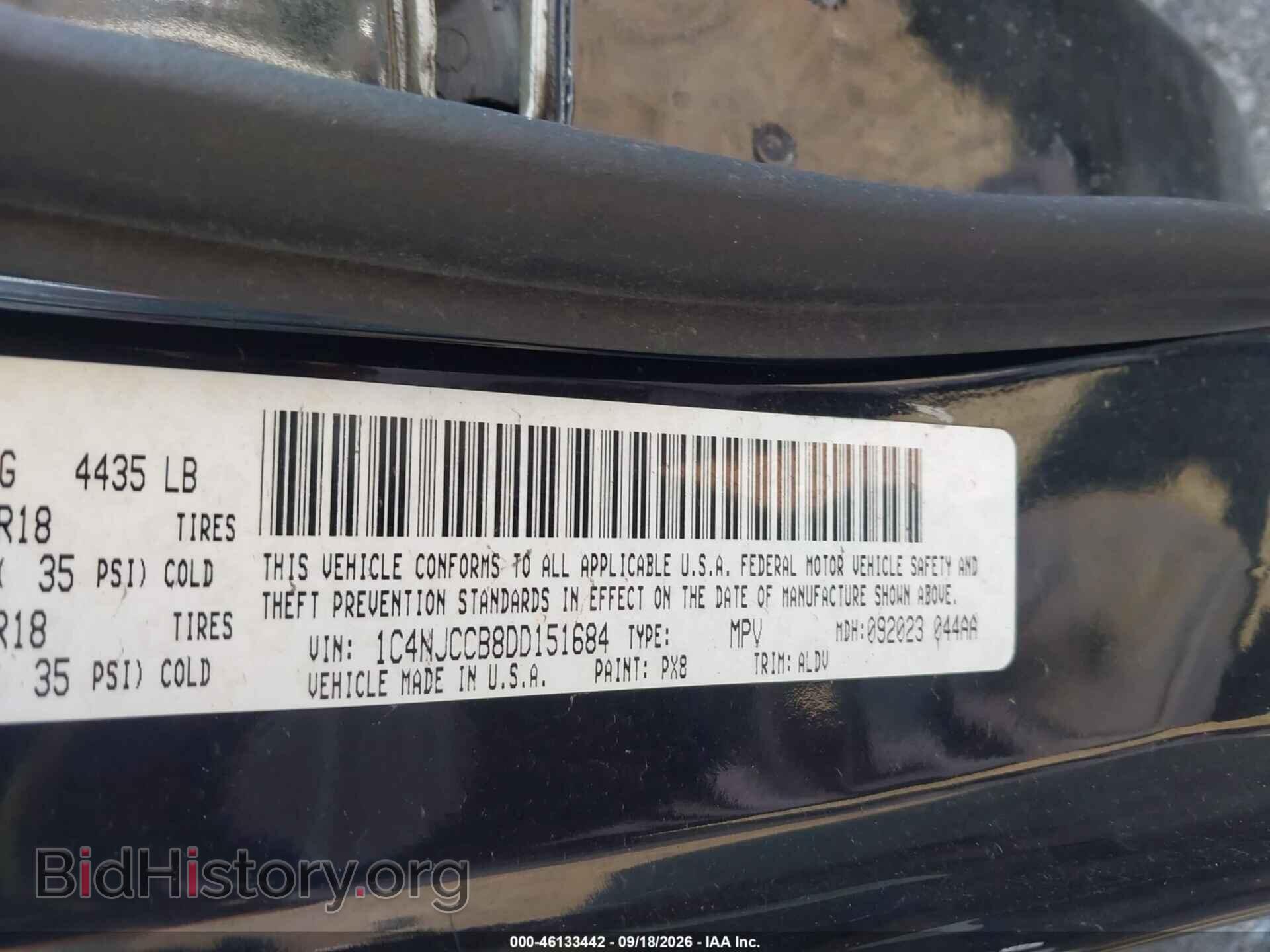 2013 JEEP COMPASS - VIN: 1C4NJCCB8DD151684 - Photo 9