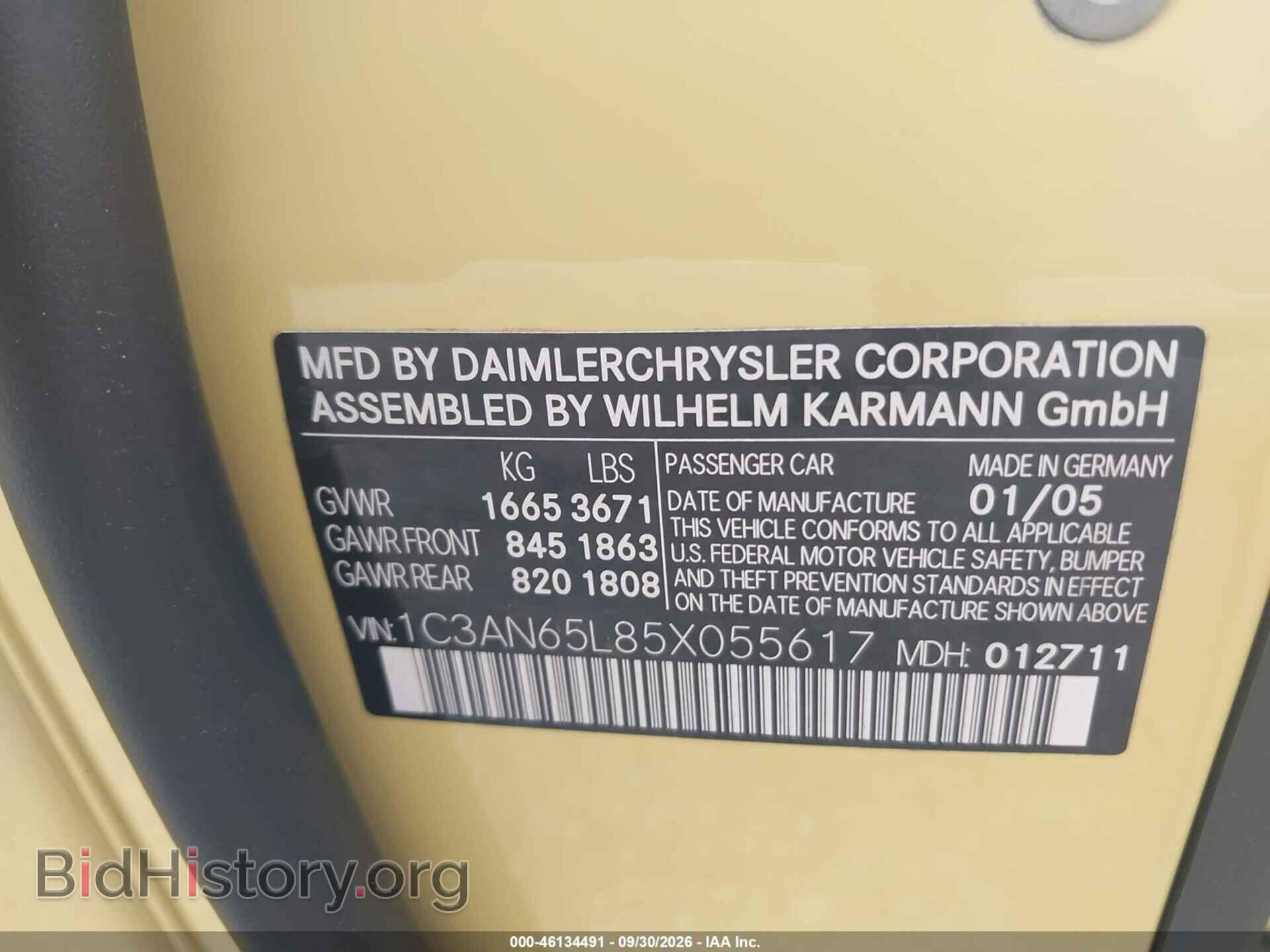 2005 CHRYSLER CROSSFIRE - VIN: 1C3AN65L85X055617 - Photo 9