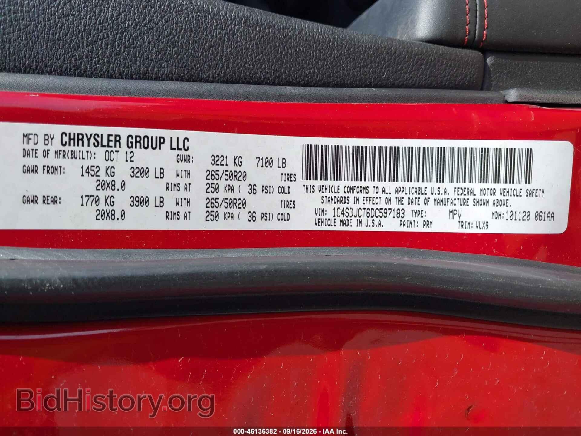 2013 DODGE DURANGO - VIN: 1C4SDJCT6DC597183 - Photo 9