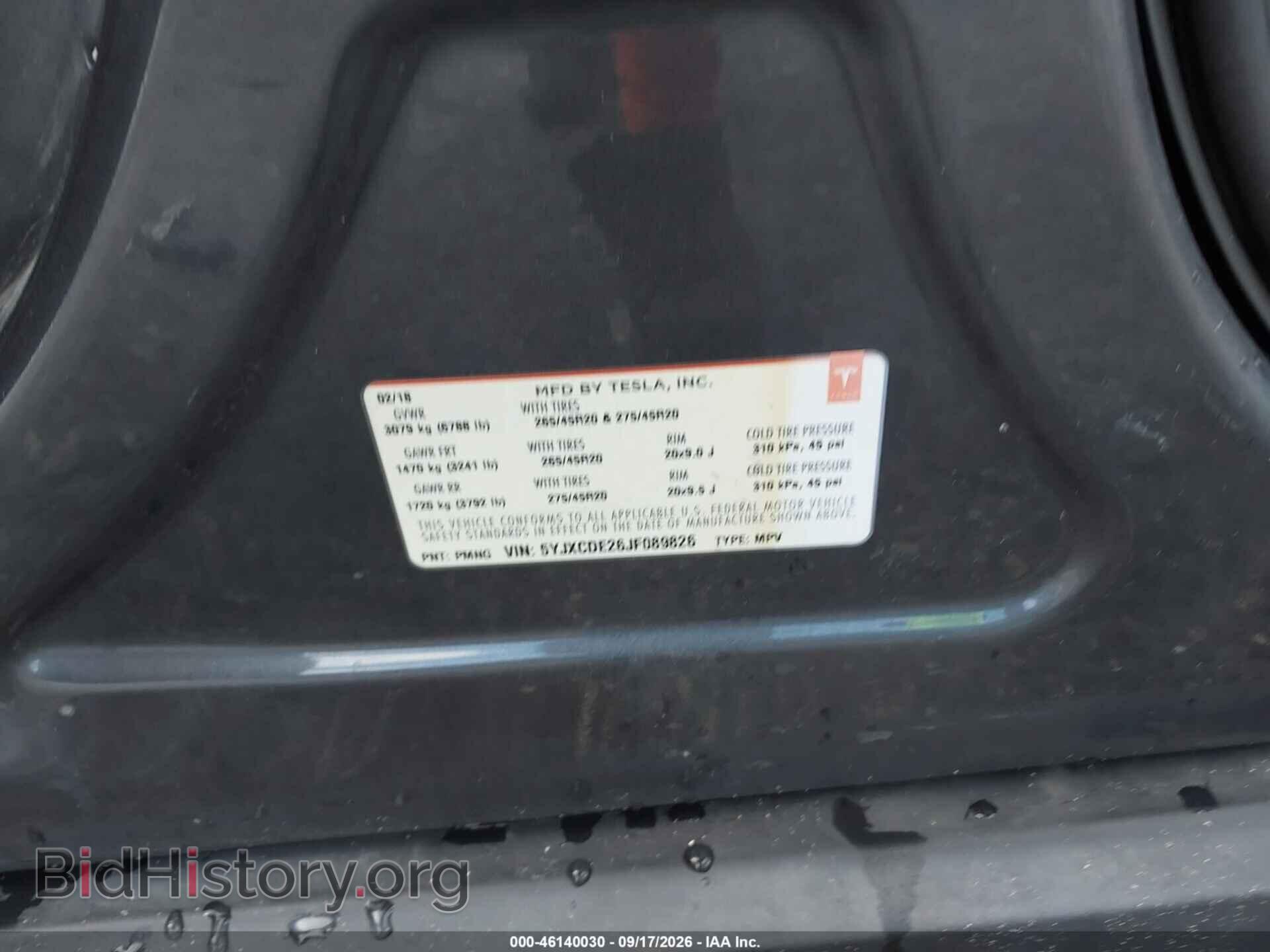 2018 TESLA MODEL X - VIN: 5YJXCDE26JF089826 - Photo 9