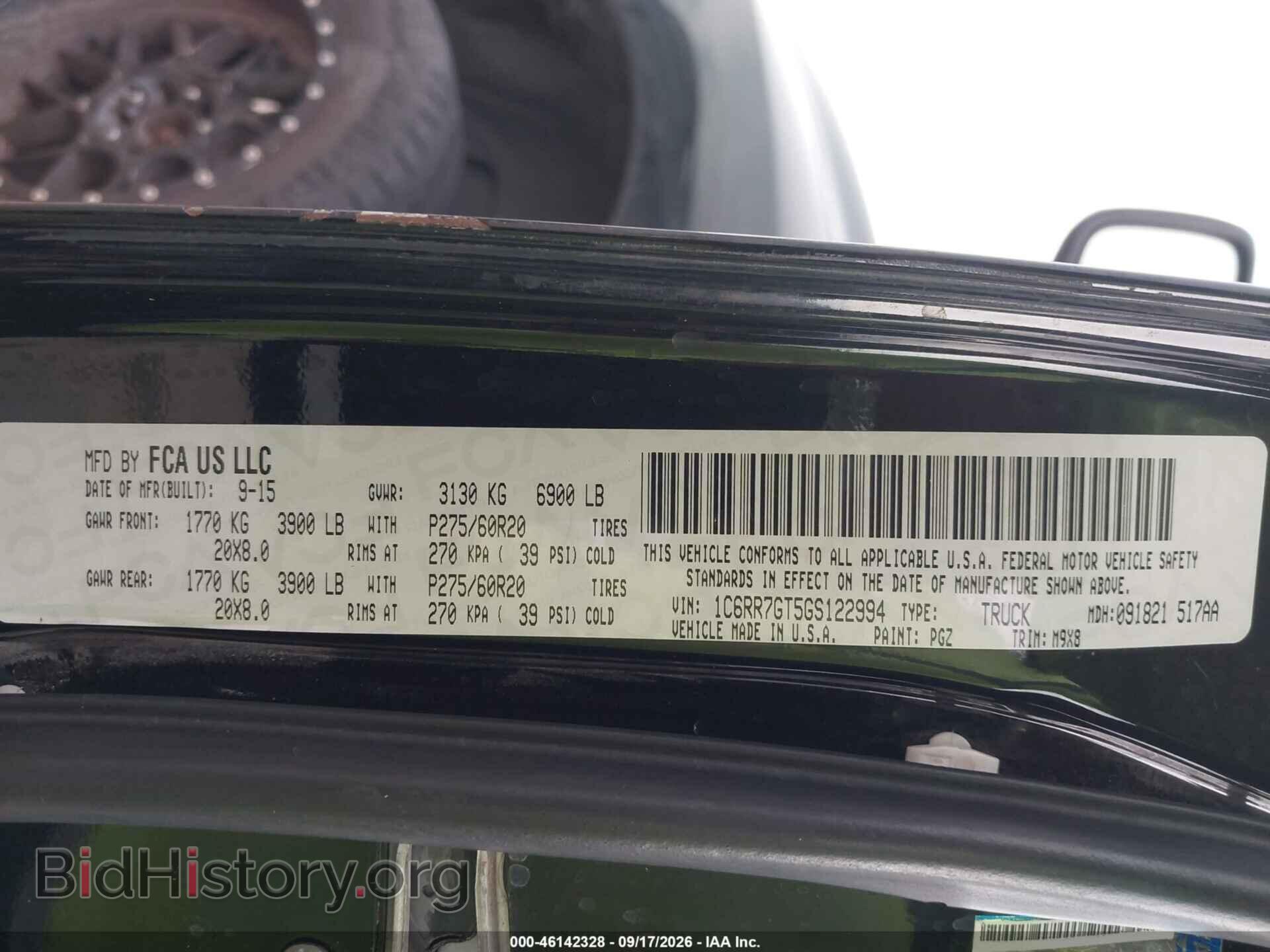 2016 RAM 1500 - VIN: 1C6RR7GT5GS122994 - Photo 9