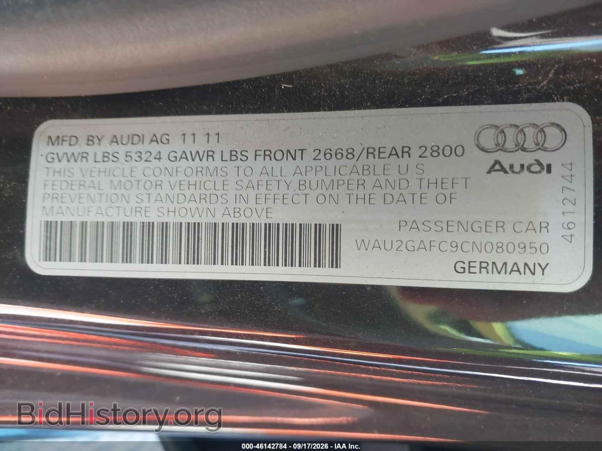 2012 AUDI A7 - VIN: WAU2GAFC9CN080950 - Photo 9