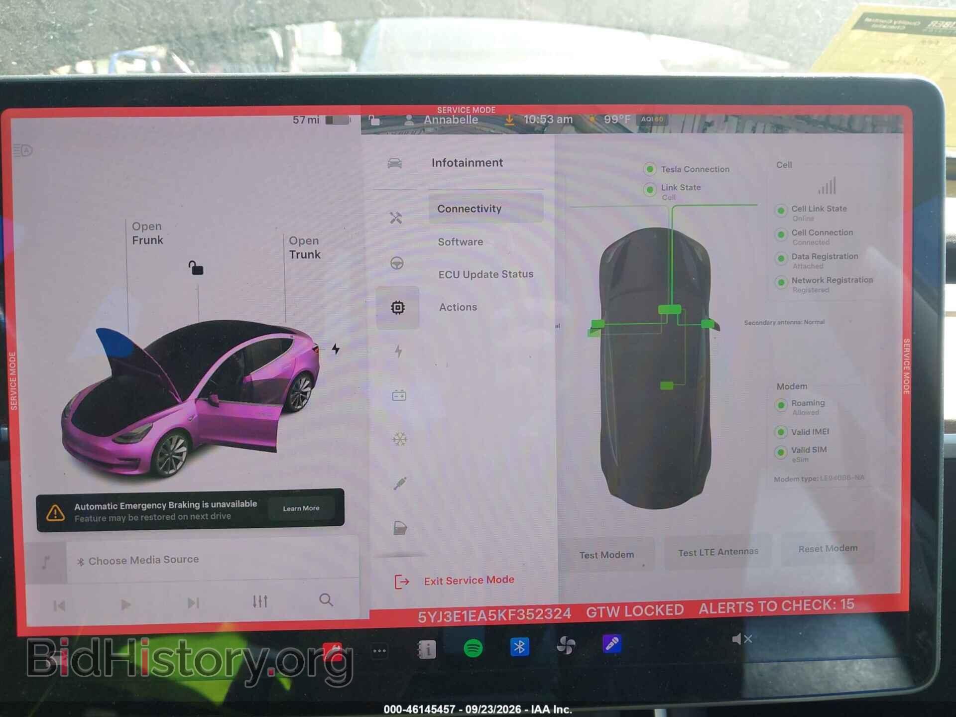 2019 TESLA MODEL 3 - VIN: 5YJ3E1EA5KF352324 - Photo 17