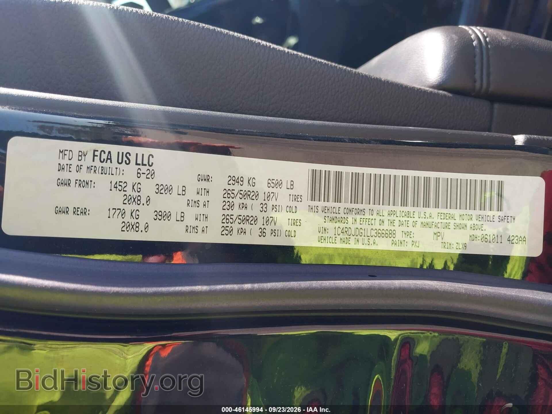 2020 DODGE DURANGO - VIN: 1C4RDJDG1LC366688 - Photo 9