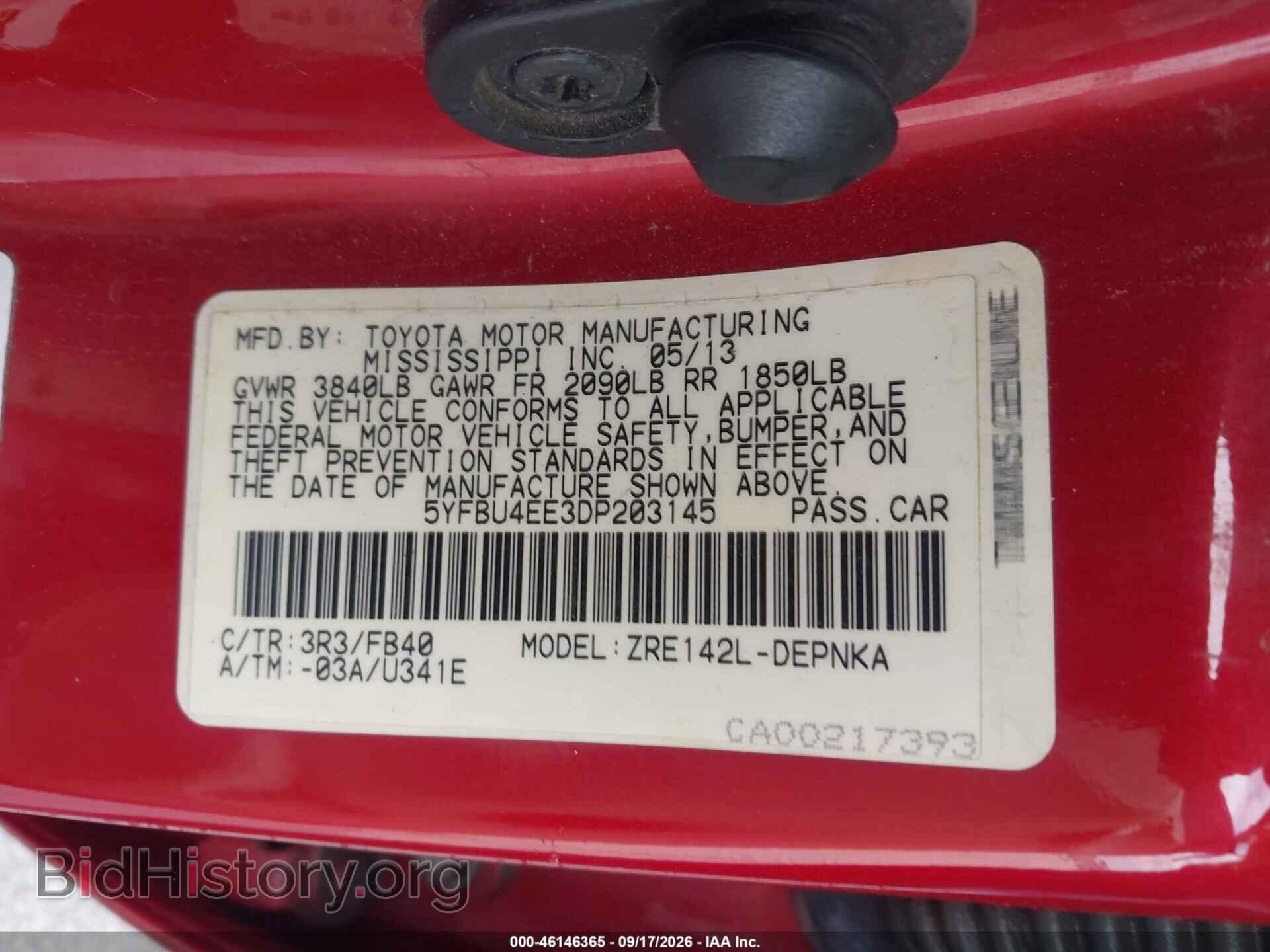 2013 TOYOTA COROLLA - VIN: 5YFBU4EE3DP203145 - Photo 9