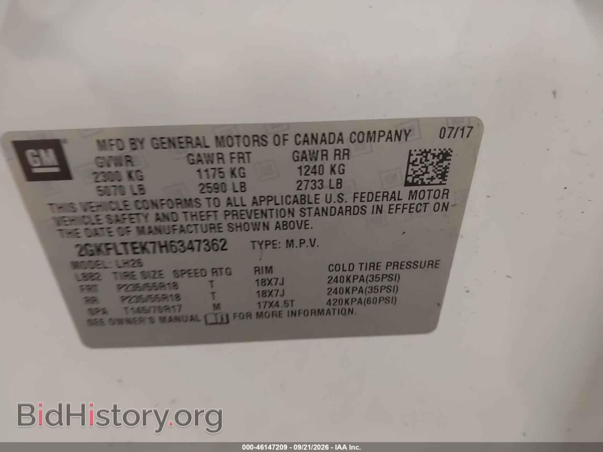 2017 GMC TERRAIN - VIN: 2GKFLTEK7H6347362 - Photo 9