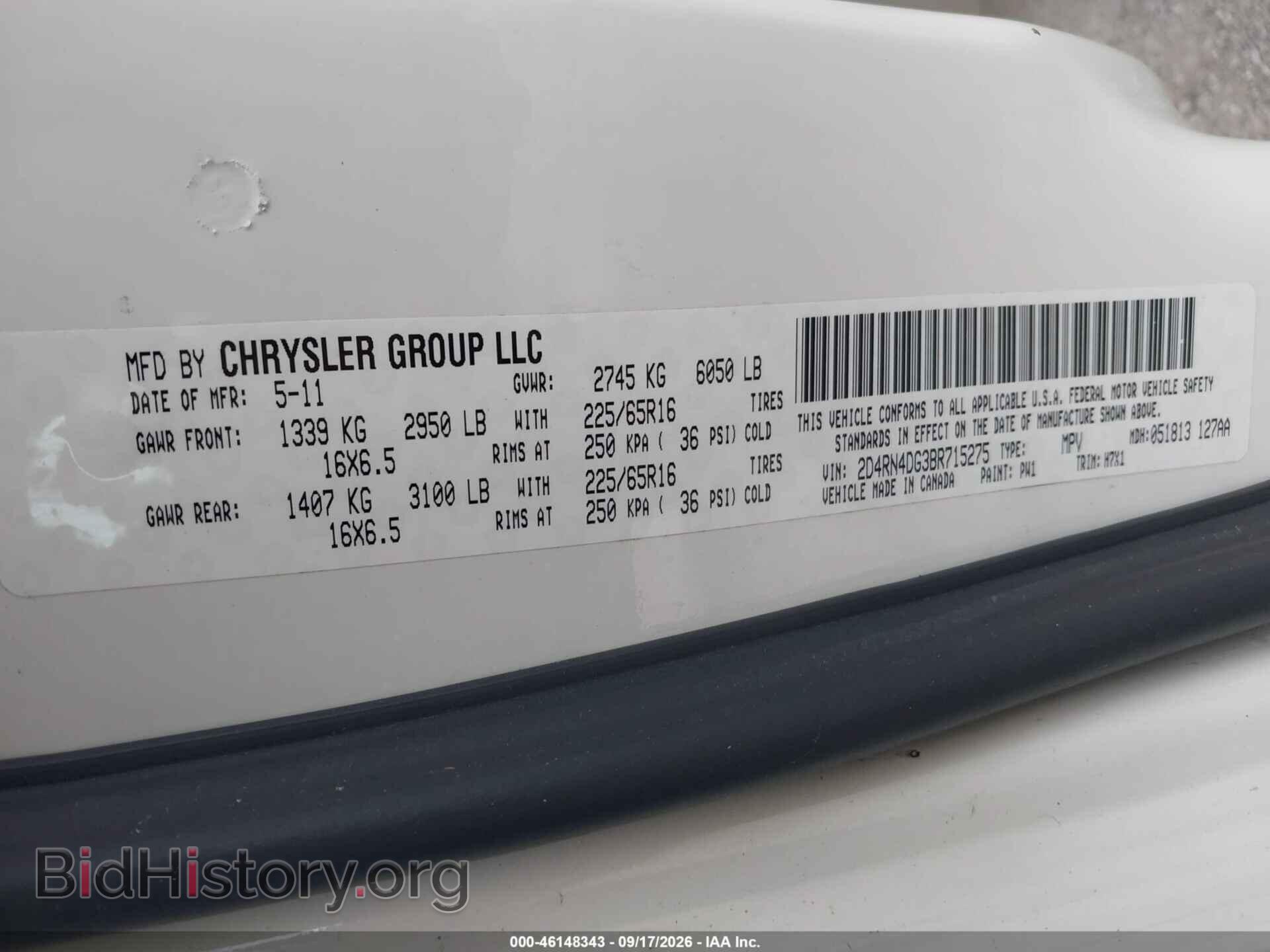 2011 DODGE GRAND CARAVAN - VIN: 2D4RN4DG3BR715275 - Photo 9