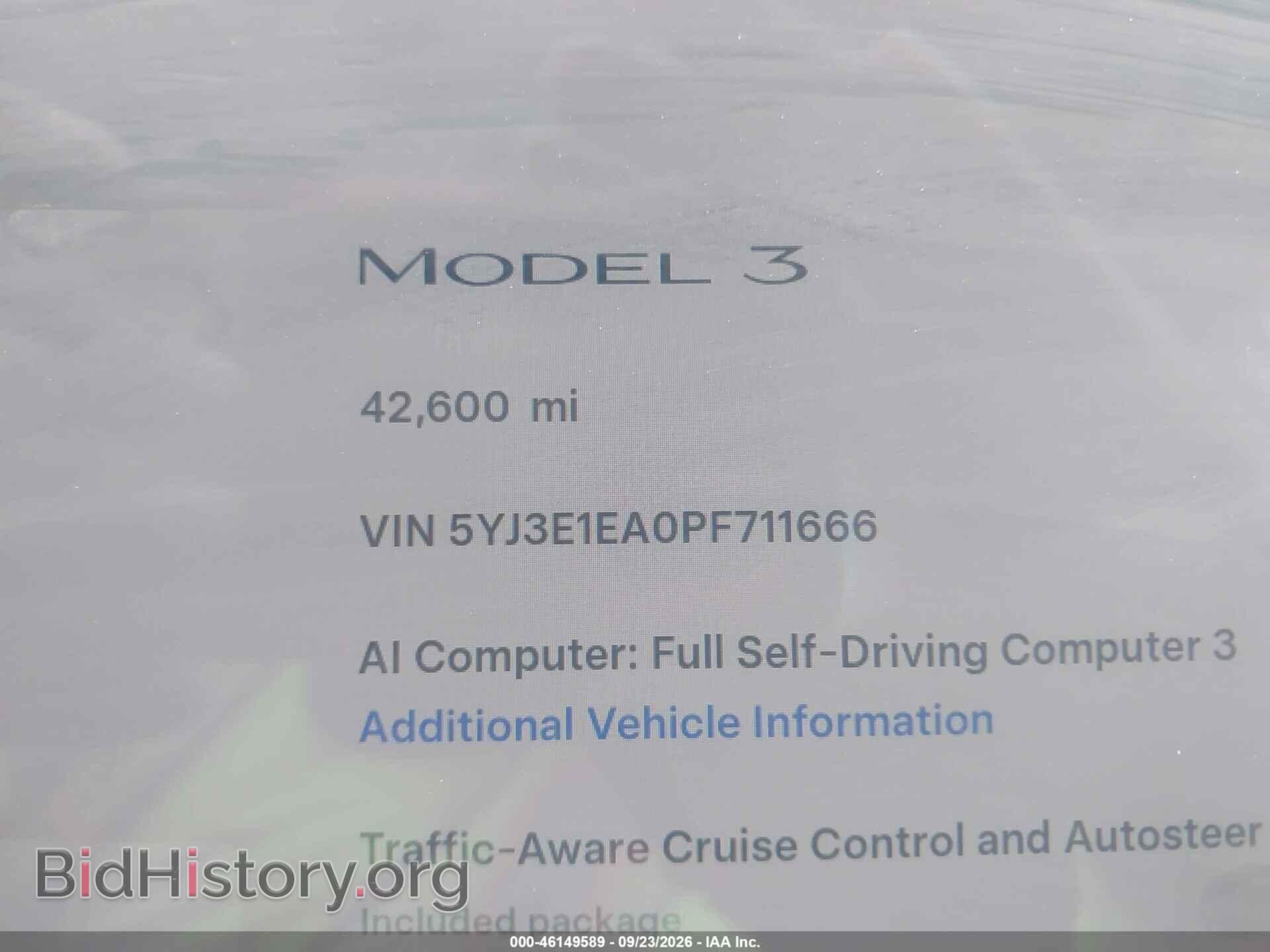 2023 TESLA MODEL 3 - VIN: 5YJ3E1EA0PF711666 - Photo 14