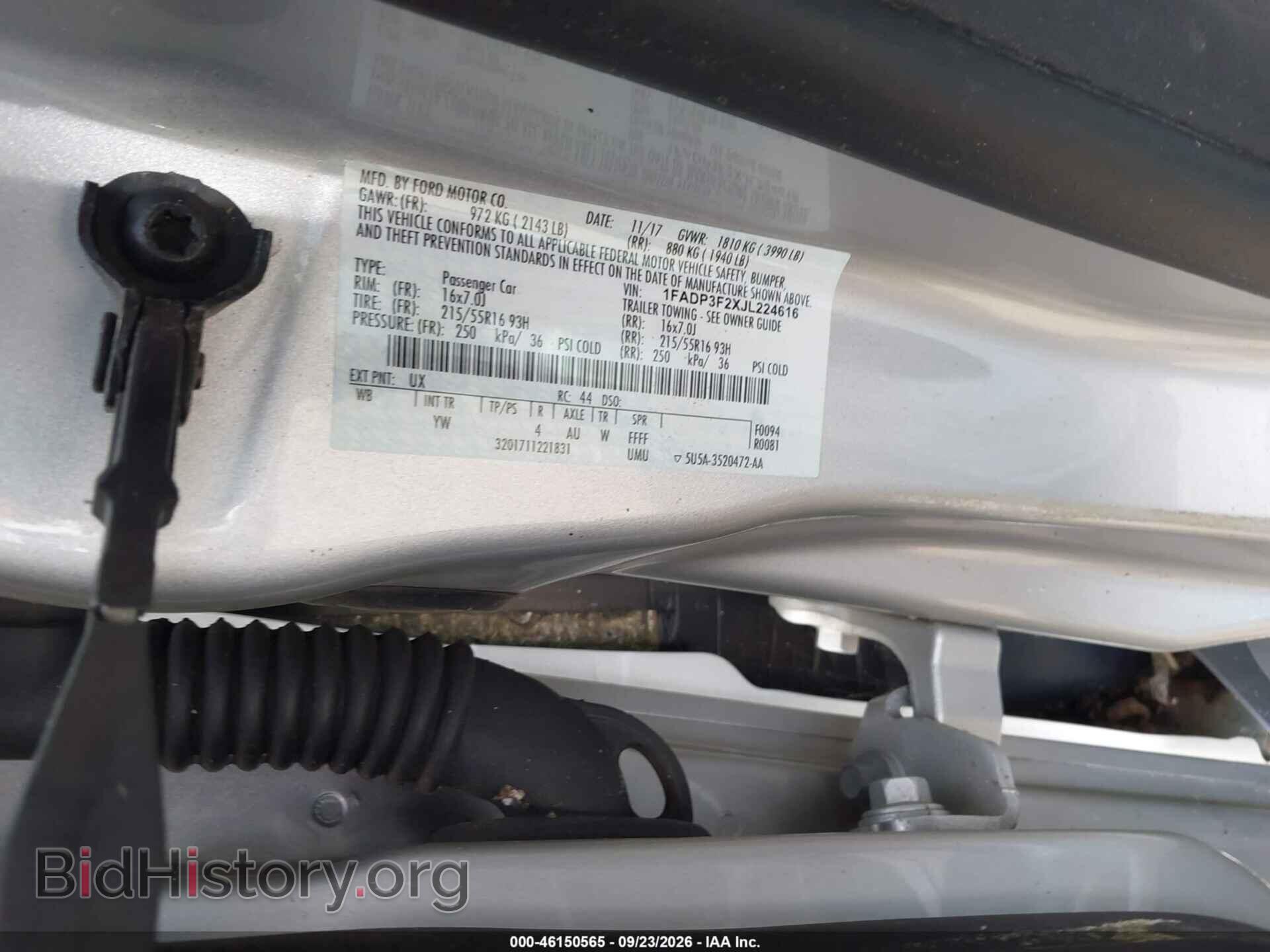 2018 FORD FOCUS - VIN: 1FADP3F2XJL224616 - Photo 9