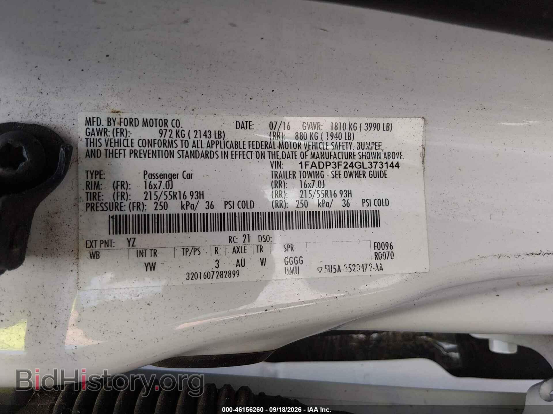 2016 FORD FOCUS - VIN: 1FADP3F24GL373144 - Photo 9