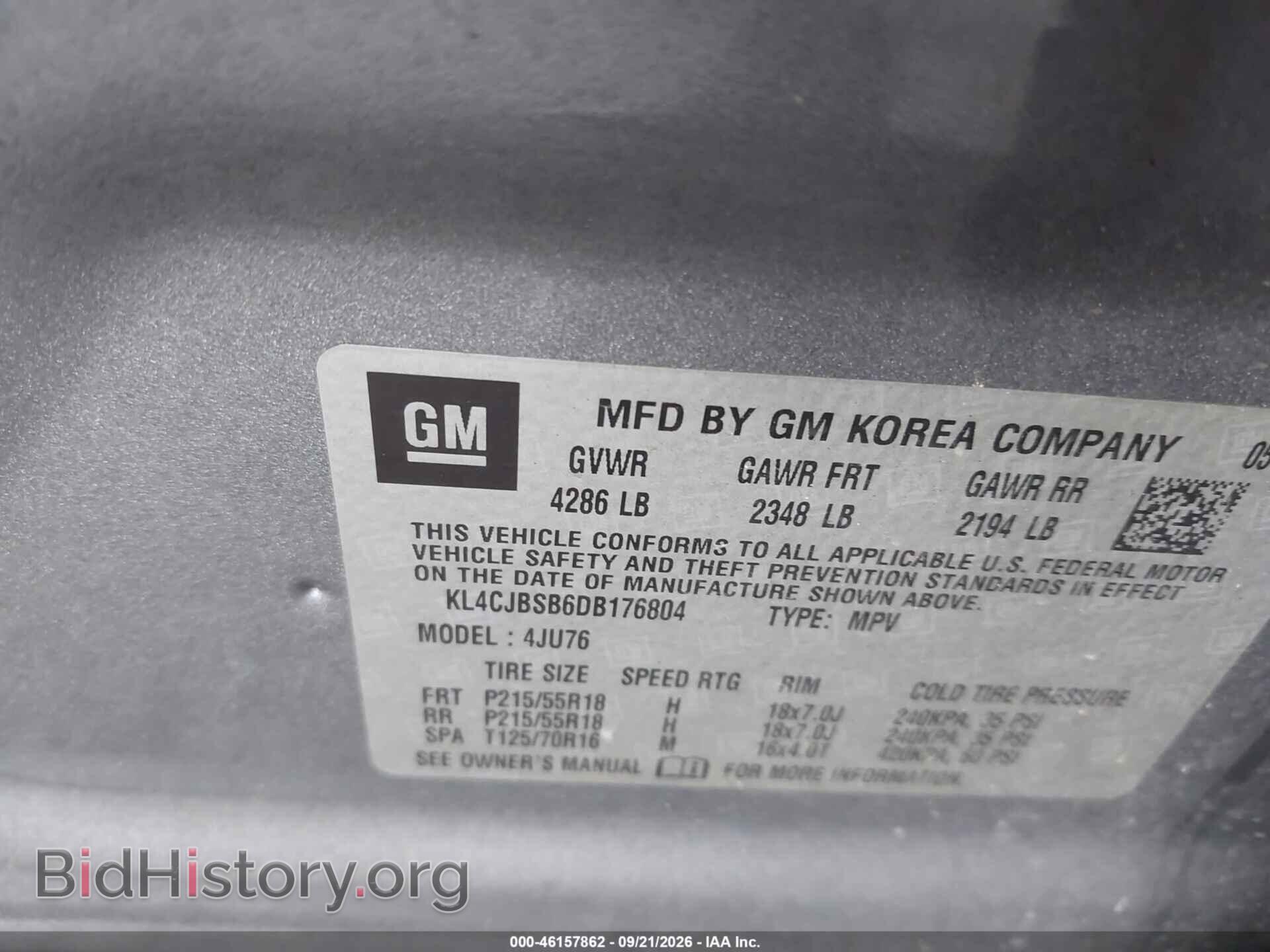 2013 BUICK ENCORE - VIN: KL4CJBSB6DB176804 - Photo 9