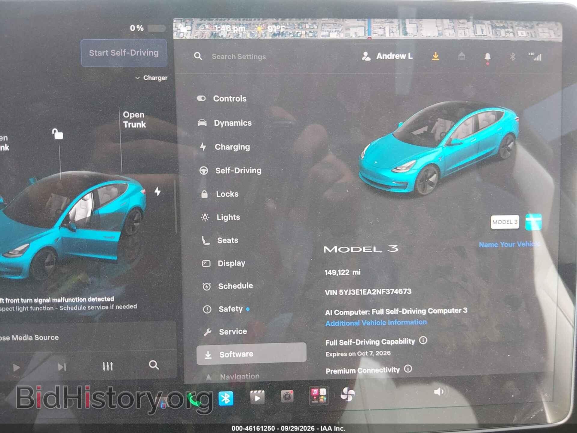 2022 TESLA MODEL 3 - VIN: 5YJ3E1EA2NF374673 - Фото 7