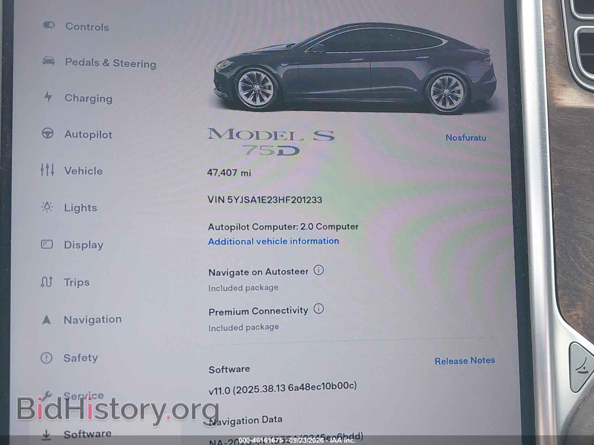 2017 TESLA MODEL S - VIN: 5YJSA1E23HF201233 - Photo 7